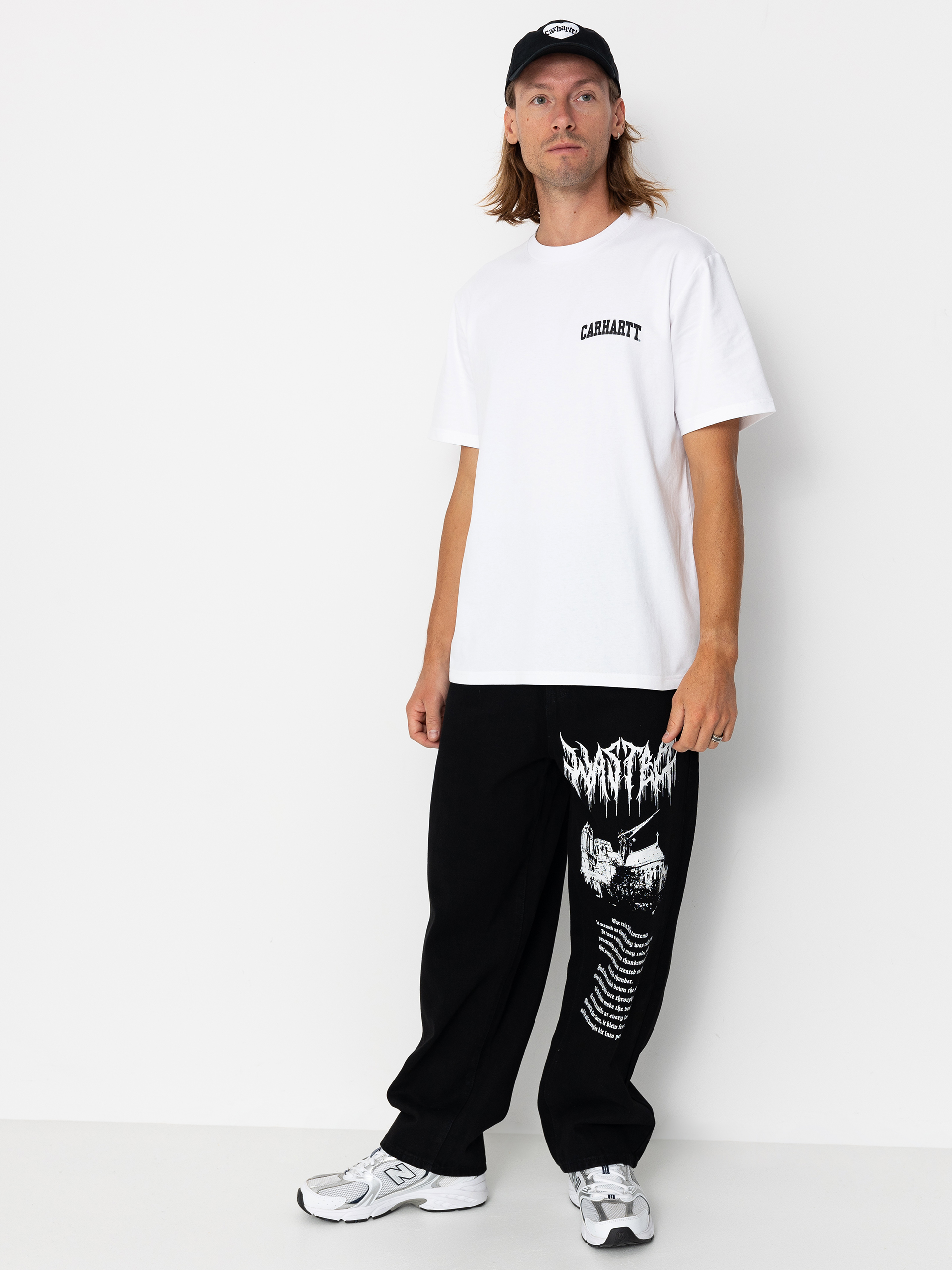 Carhartt WIP University Script Pu00f3lu00f3 (white/black)