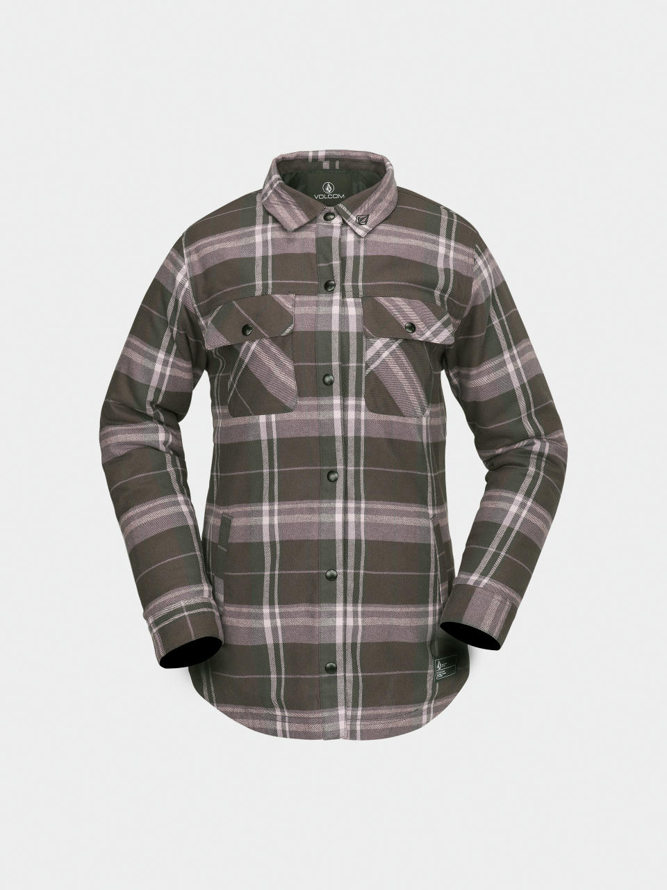 Női Snowboard dzseki Volcom Ins Riding Flannel (dusty lavender)