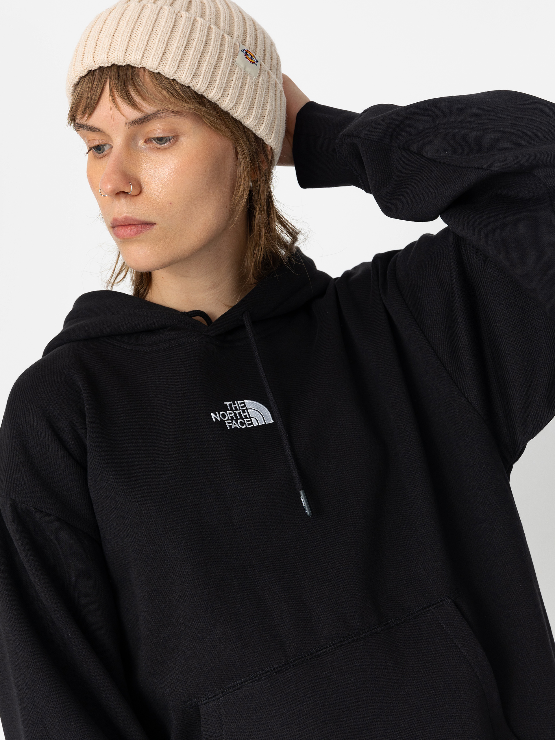 The North Face Essential Oversize HD Wmn Kapucnis pulóver (tnf black)
