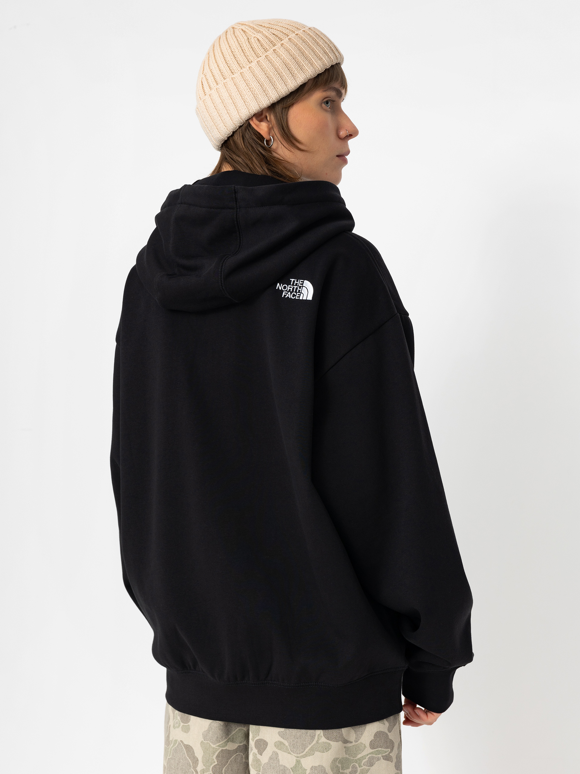 The North Face Essential Oversize HD Wmn Kapucnis pulóver (tnf black)