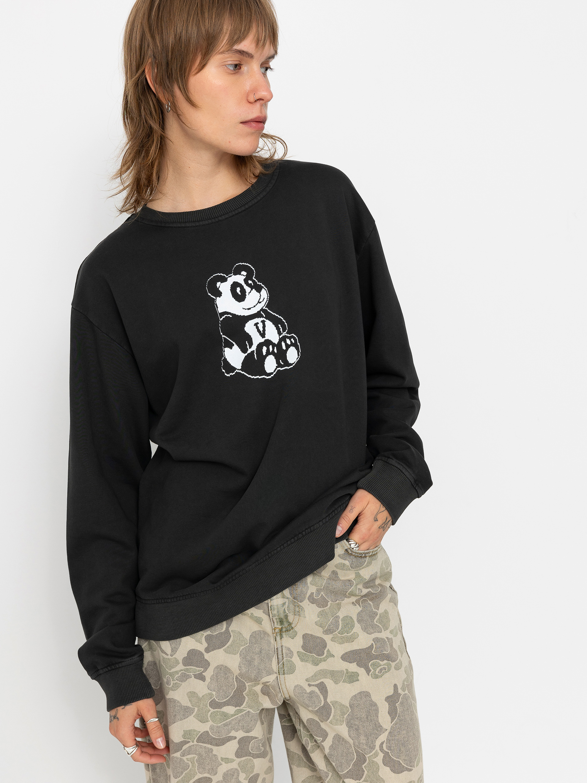 Vans Pandamonium Bff Crew Wmn Pulóver (black)