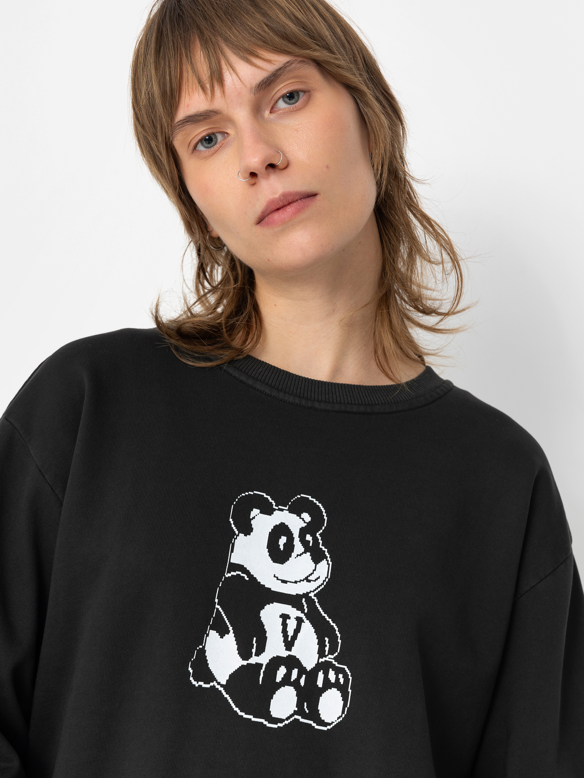 Vans Pandamonium Bff Crew Wmn Pulóver (black)