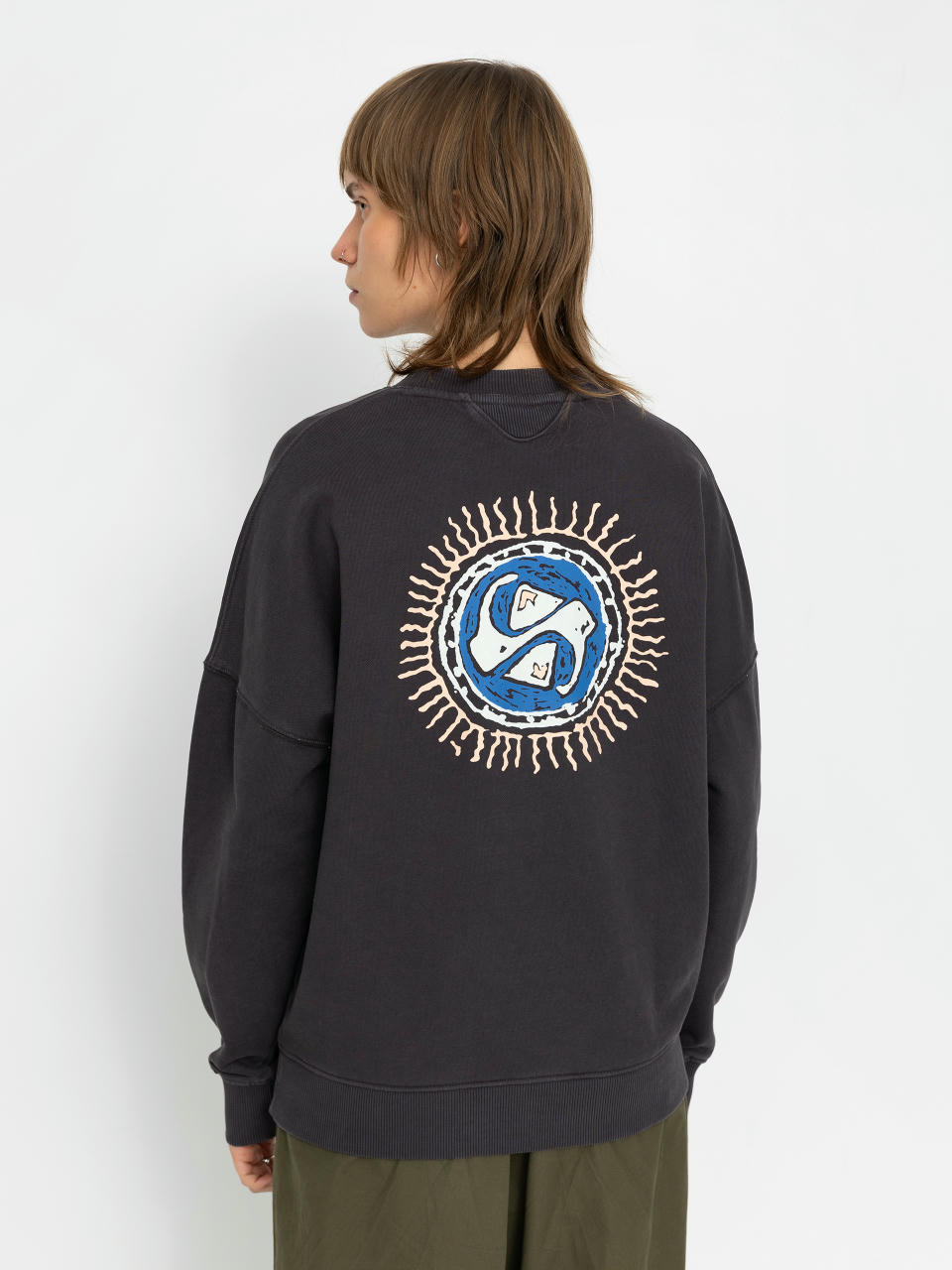 Pulóver Quiksilver Uni Oversized Crew Wmn (tarmac)