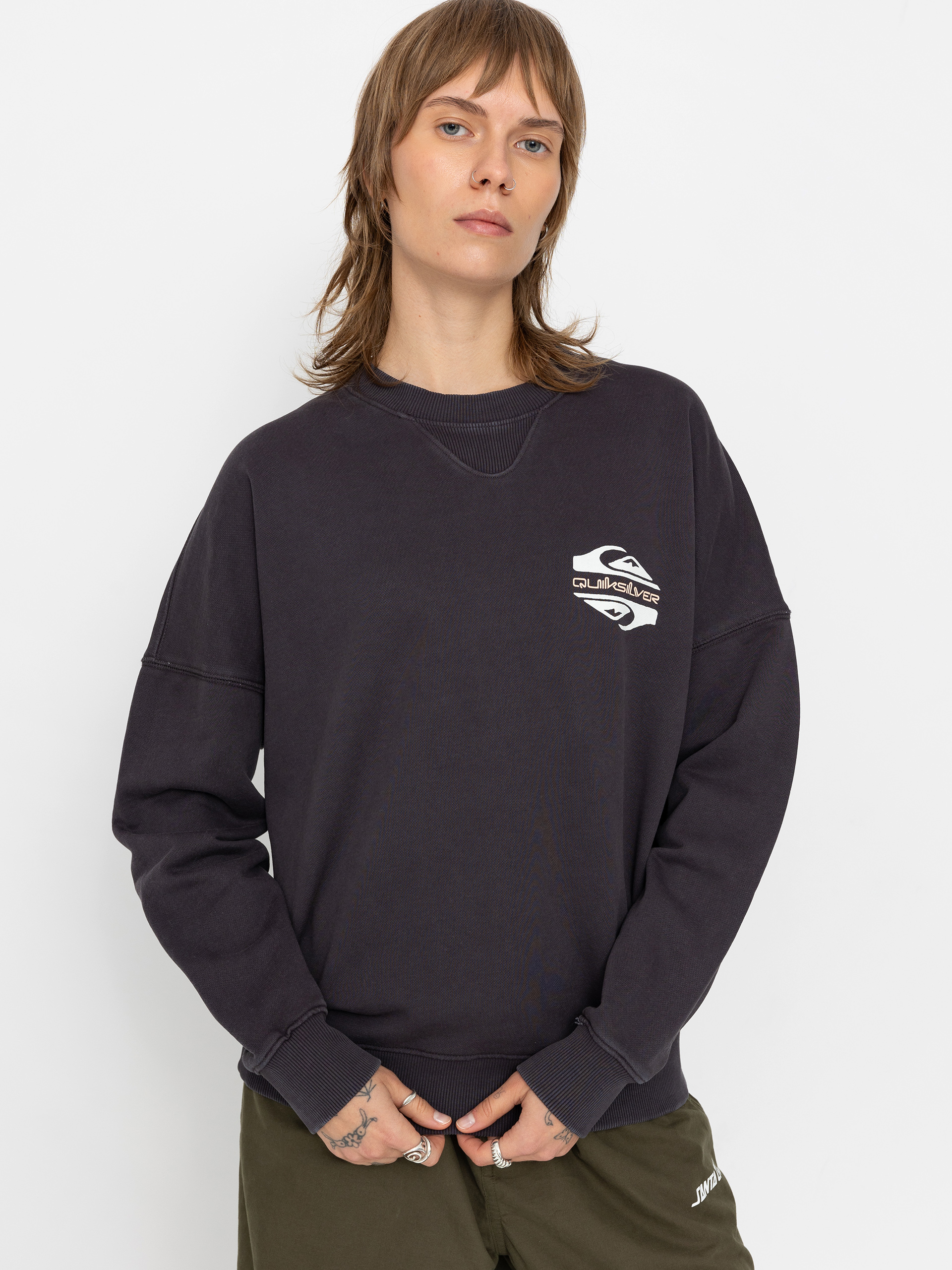 Pulóver Quiksilver Uni Oversized Crew Wmn (tarmac)