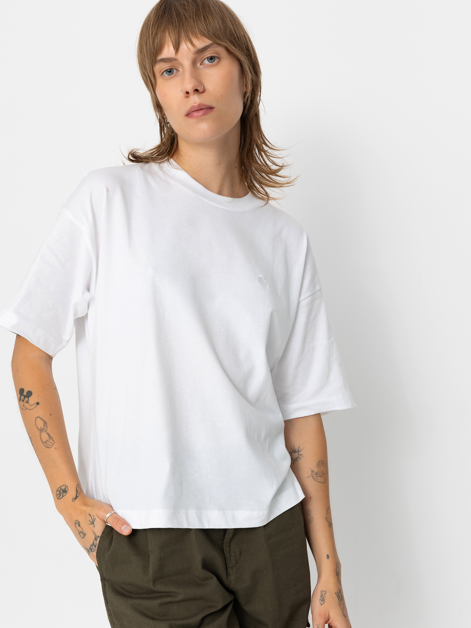 Carhartt WIP Chester Wmn Pu00f3lu00f3 (white)