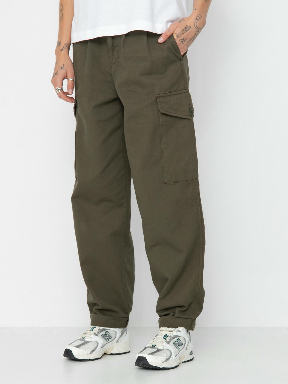 Carhartt WIP Collins Wmn Kisnadrág (office green)