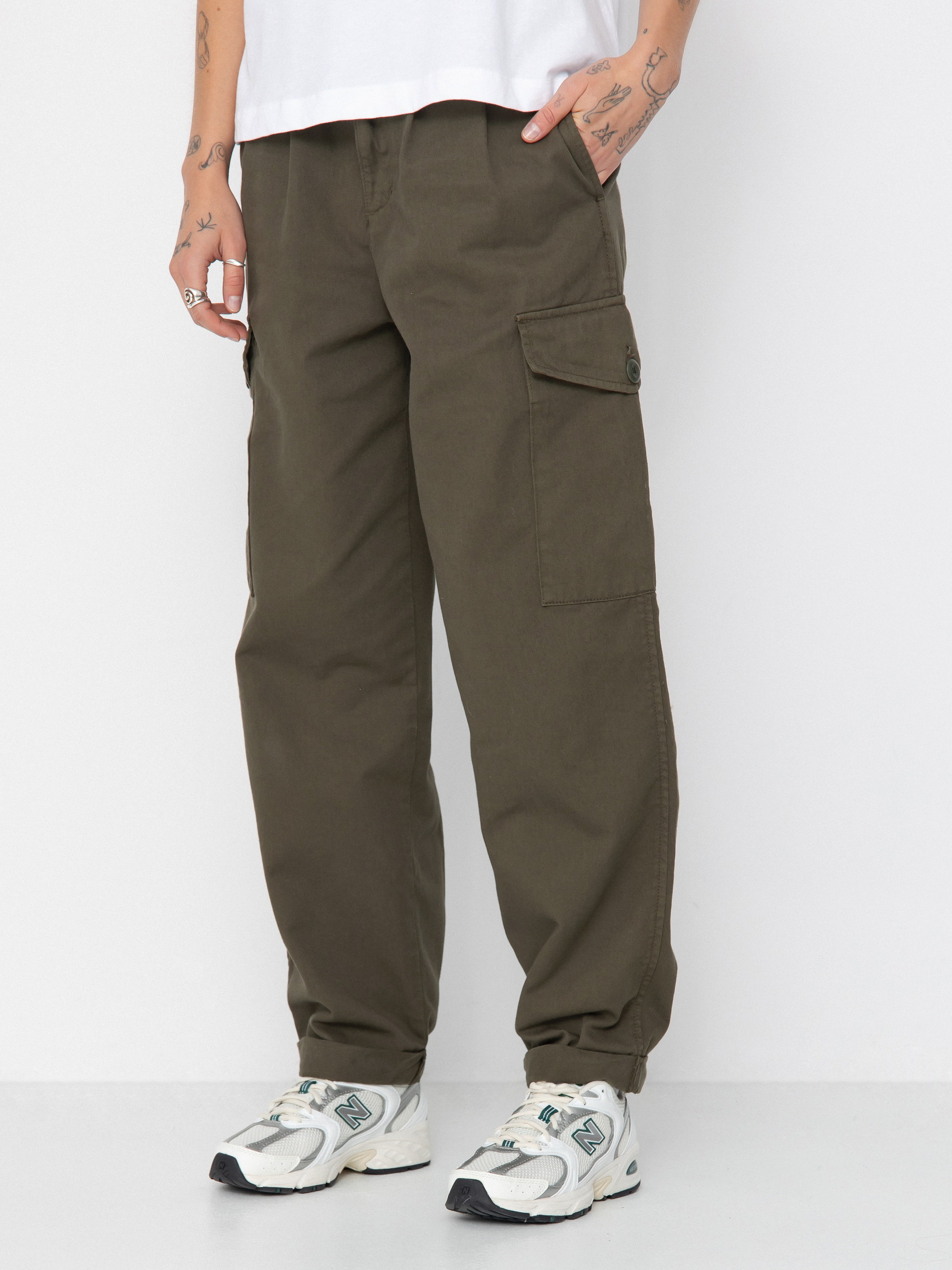 Carhartt WIP Collins Wmn Kisnadrág (office green)