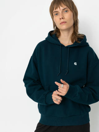 Kapucnis pulóver Carhartt WIP Casey HD Wmn (duck blue/silver)