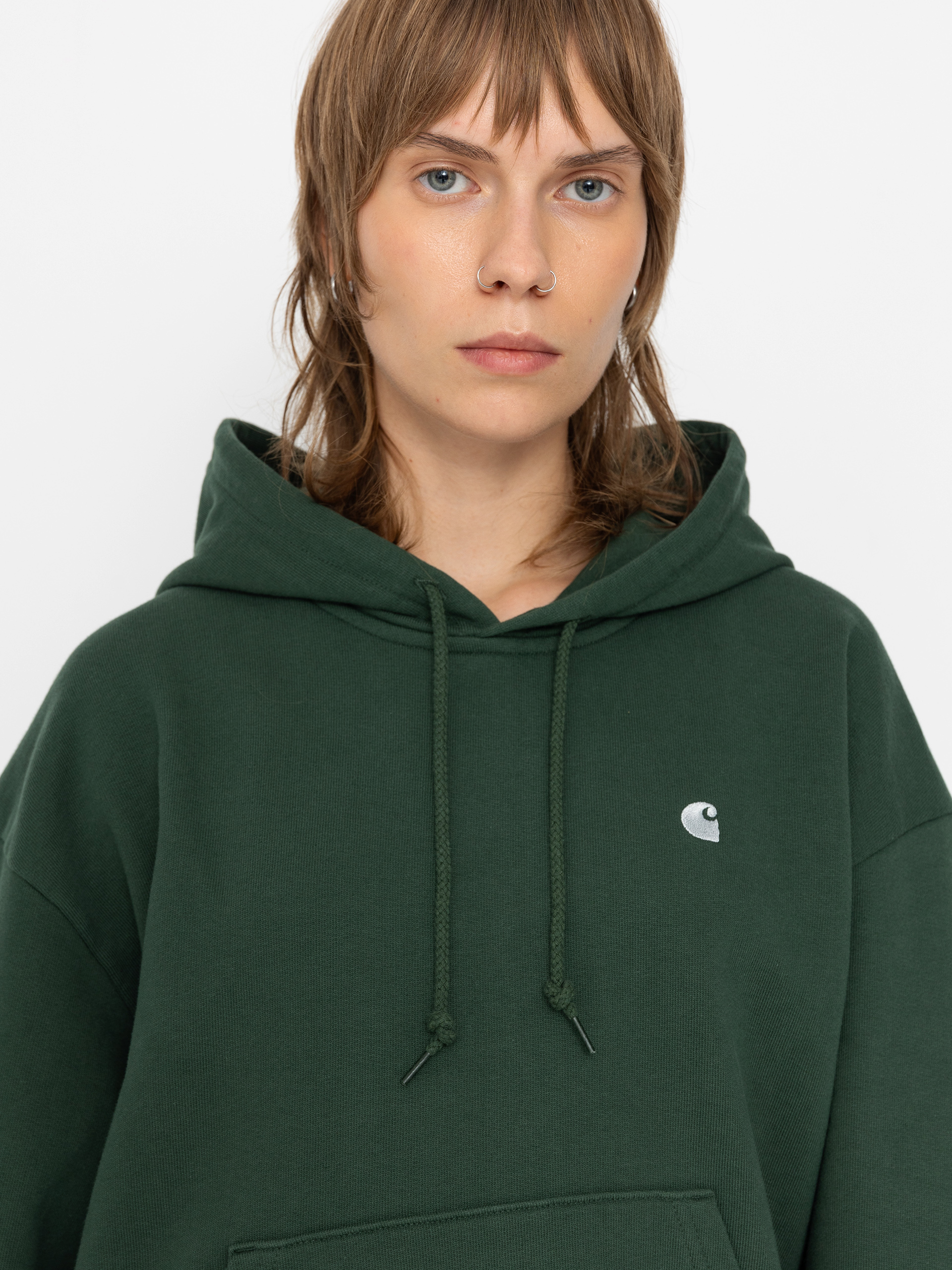 Kapucnis pulóver Carhartt WIP Casey HD Wmn (sycamore tree/silver)