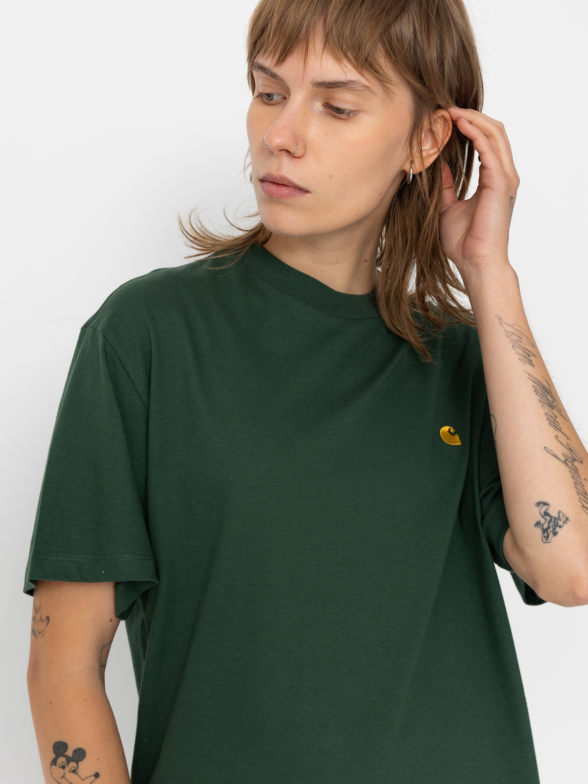 Carhartt WIP Chase Wmn Póló (sycamore tree/gold)