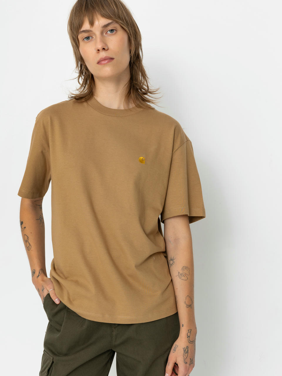 Carhartt WIP Chase Wmn Póló (peanut/gold)