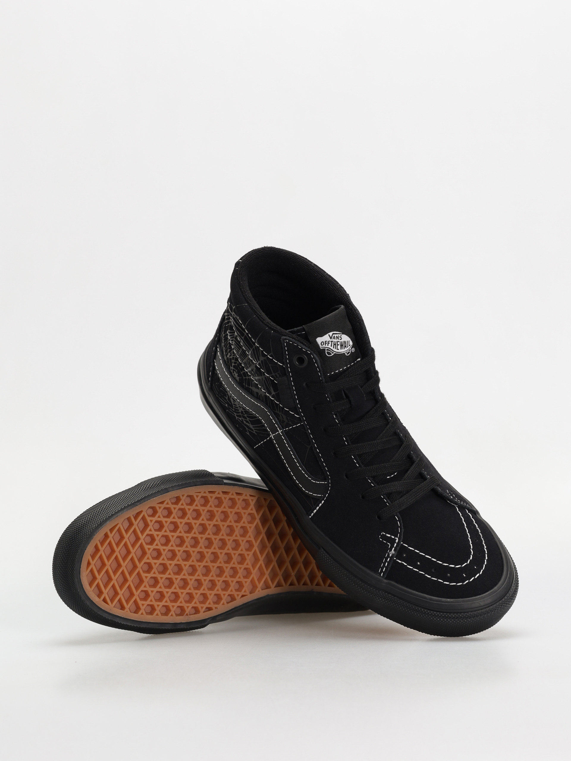 Vans Skate Sk8 Hi Cipők (web dark grey/black)