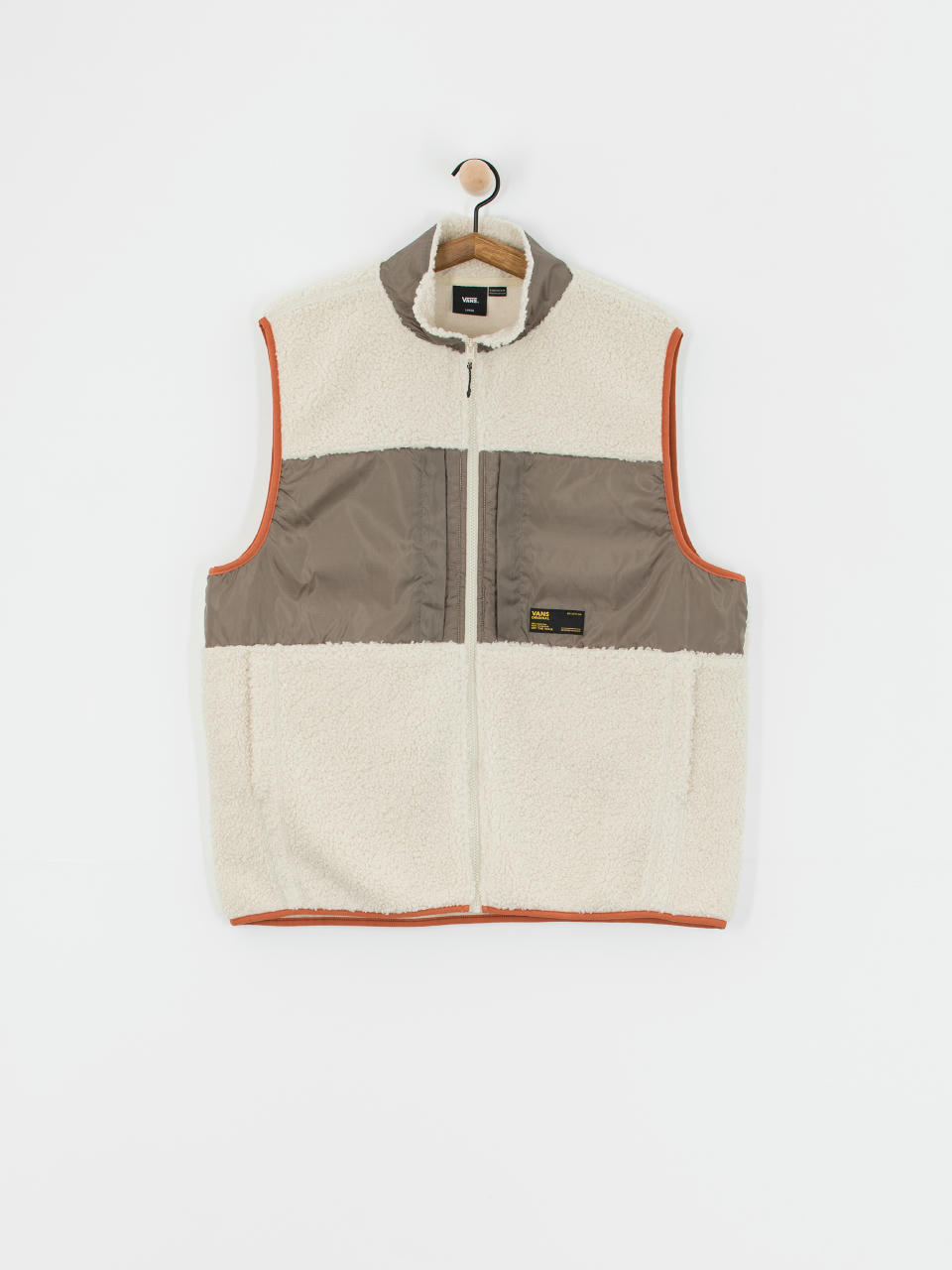 Vans Trevor Sherpa Fz Vest Polár pulóver (oatmeal/bungee cord)