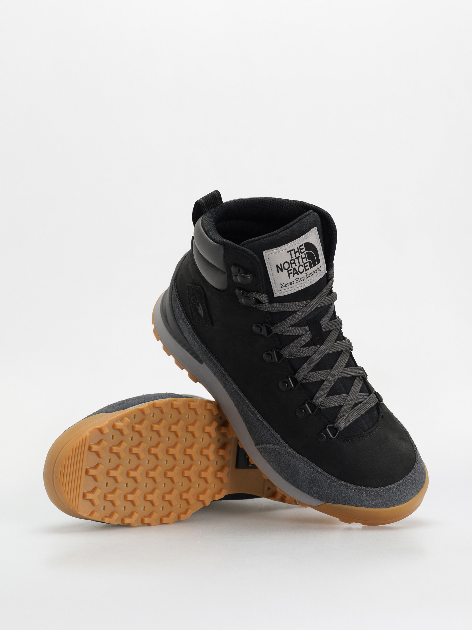 The North Face Back To Berkeley Iv Leather Wp Cipők (tnf black/asphalt grey)