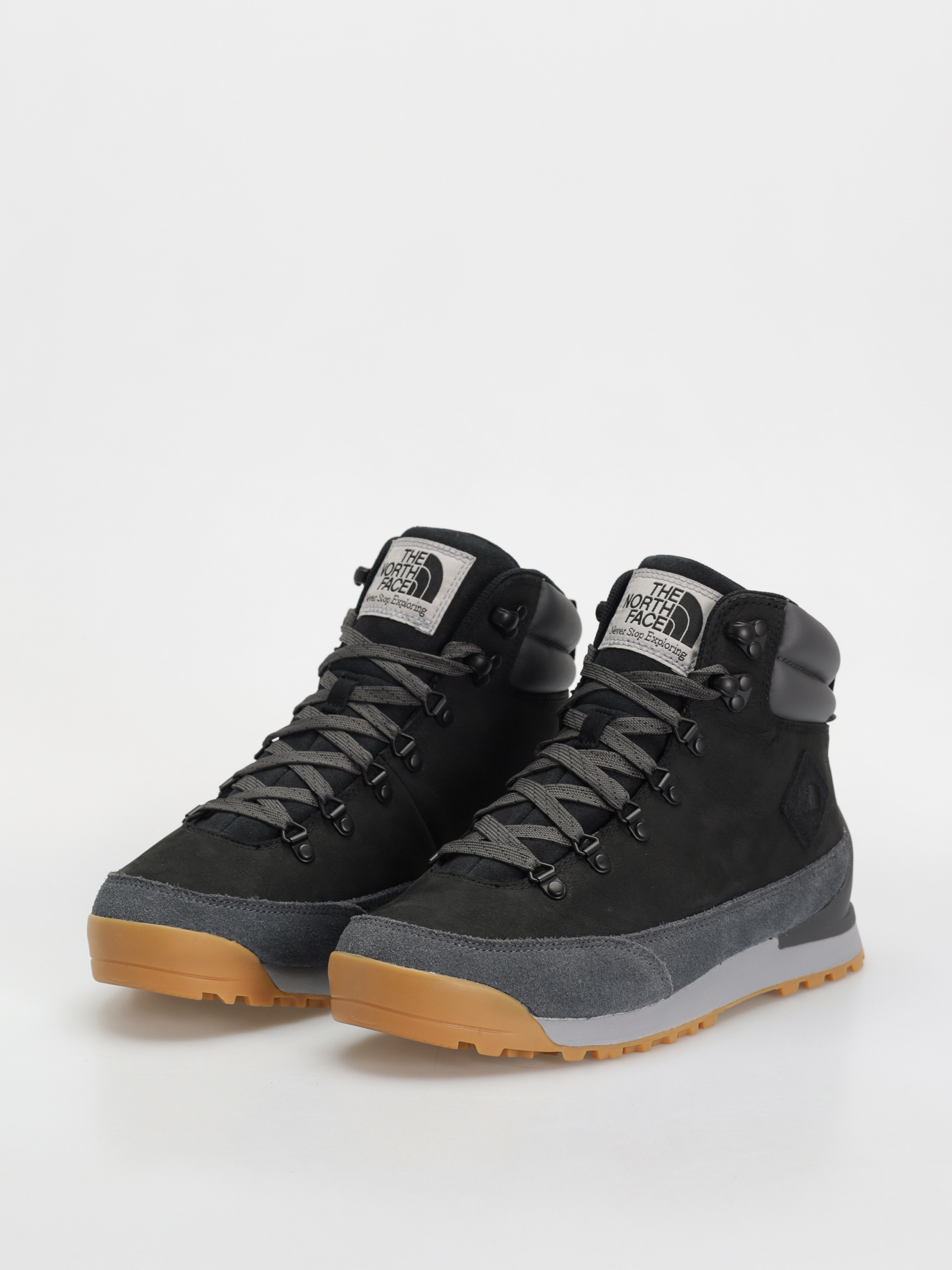 The North Face Back To Berkeley Iv Leather Wp Cipők (tnf black/asphalt grey)