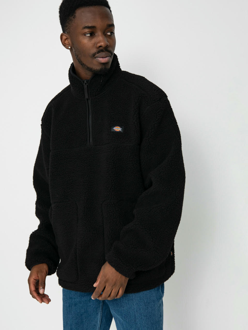 Férfi Dickies Mount Hope Quarter Zip Polár pulóver (black)