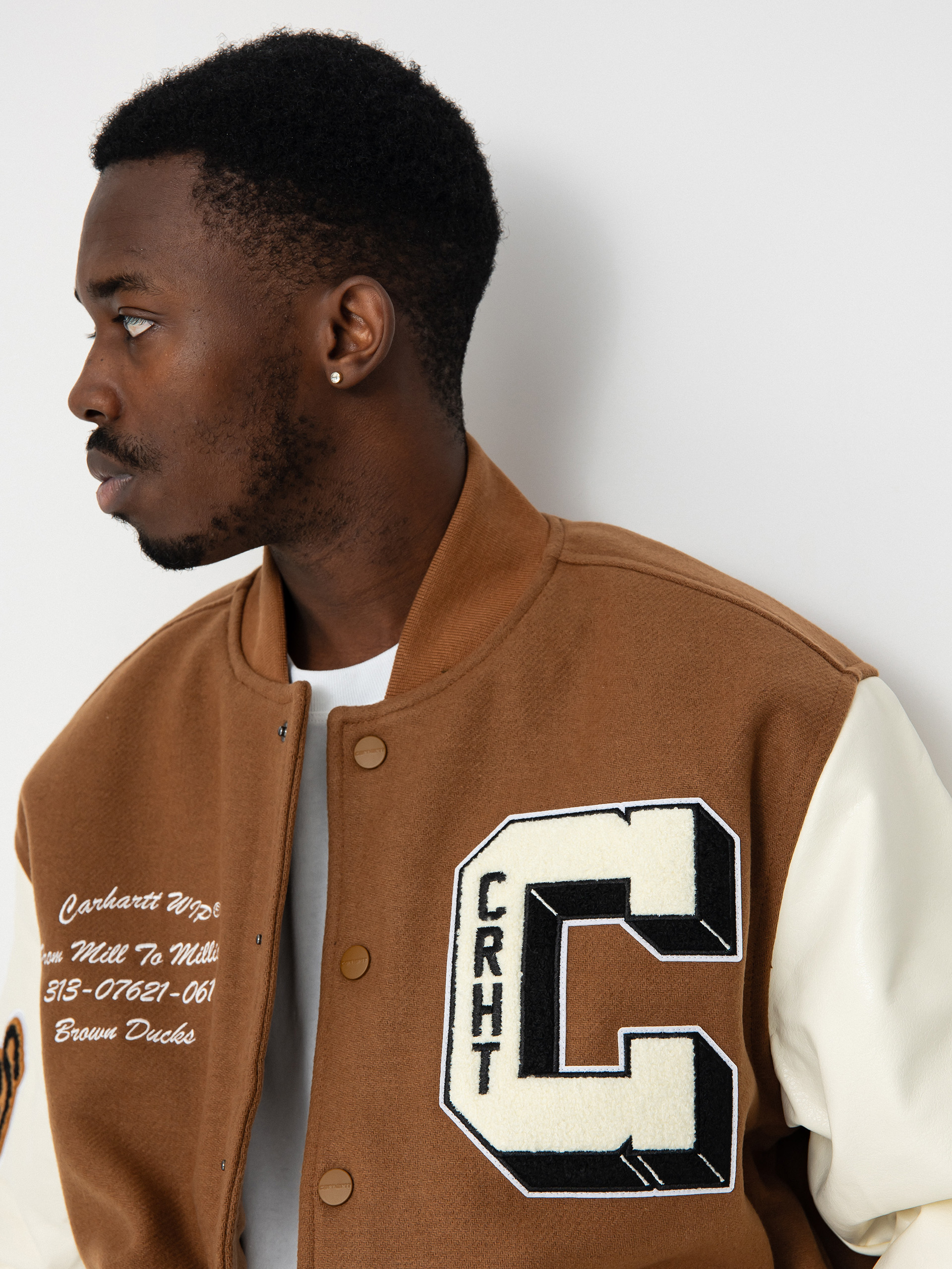 Carhartt WIP Brown Ducks Bomber Dzseki (hamilton brown/wax)