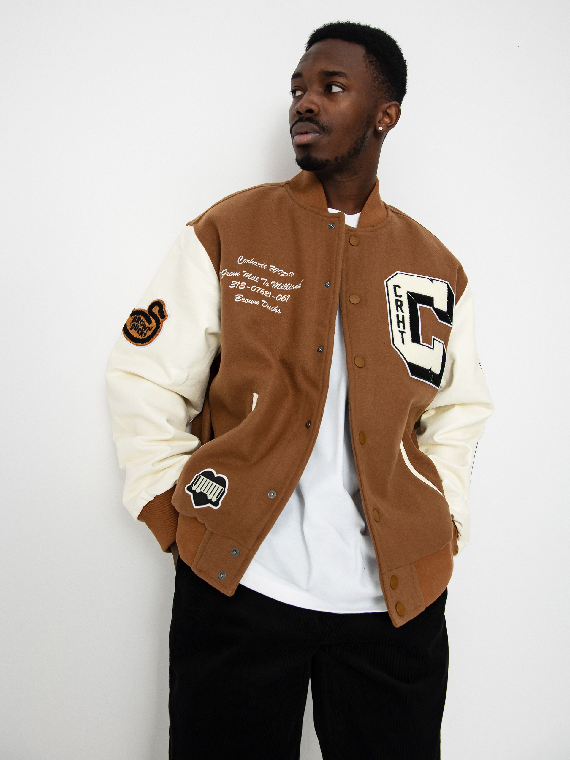 Carhartt WIP Brown Ducks Bomber Dzseki (hamilton brown/wax)
