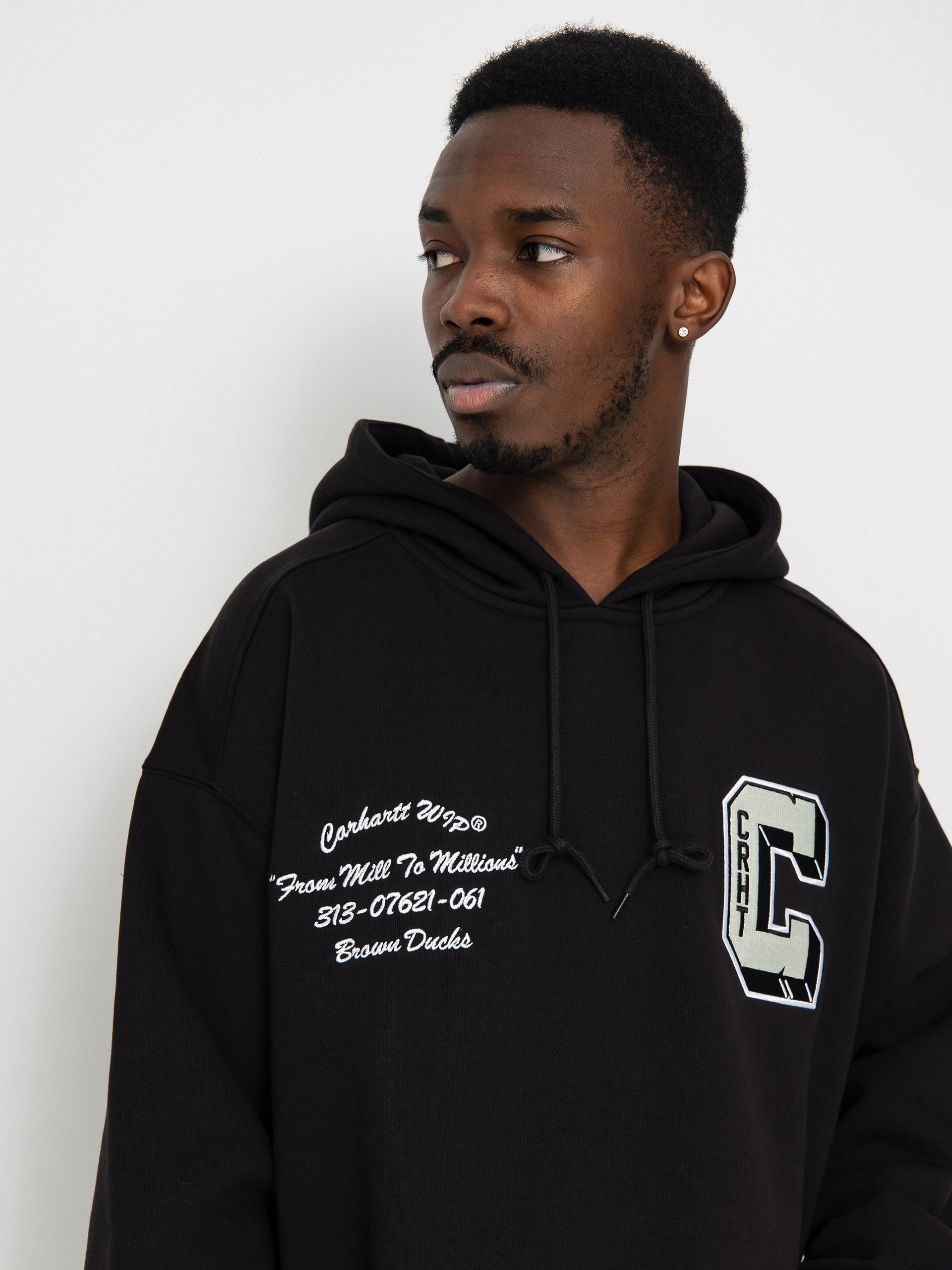 Carhartt WIP Brown Ducks HD Kapucnis pulóver (black)