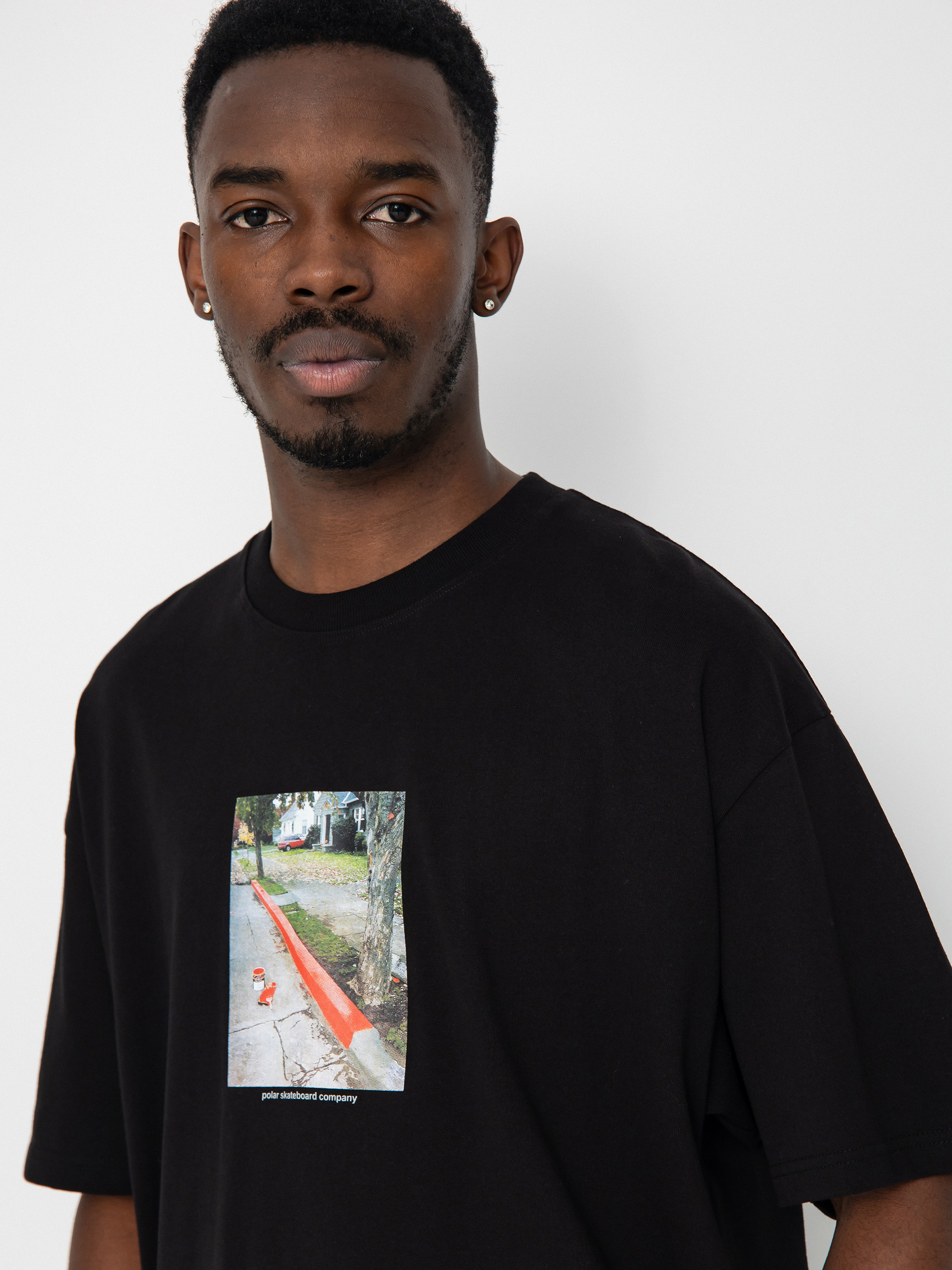 Polar Skate Red Curb Póló (black)