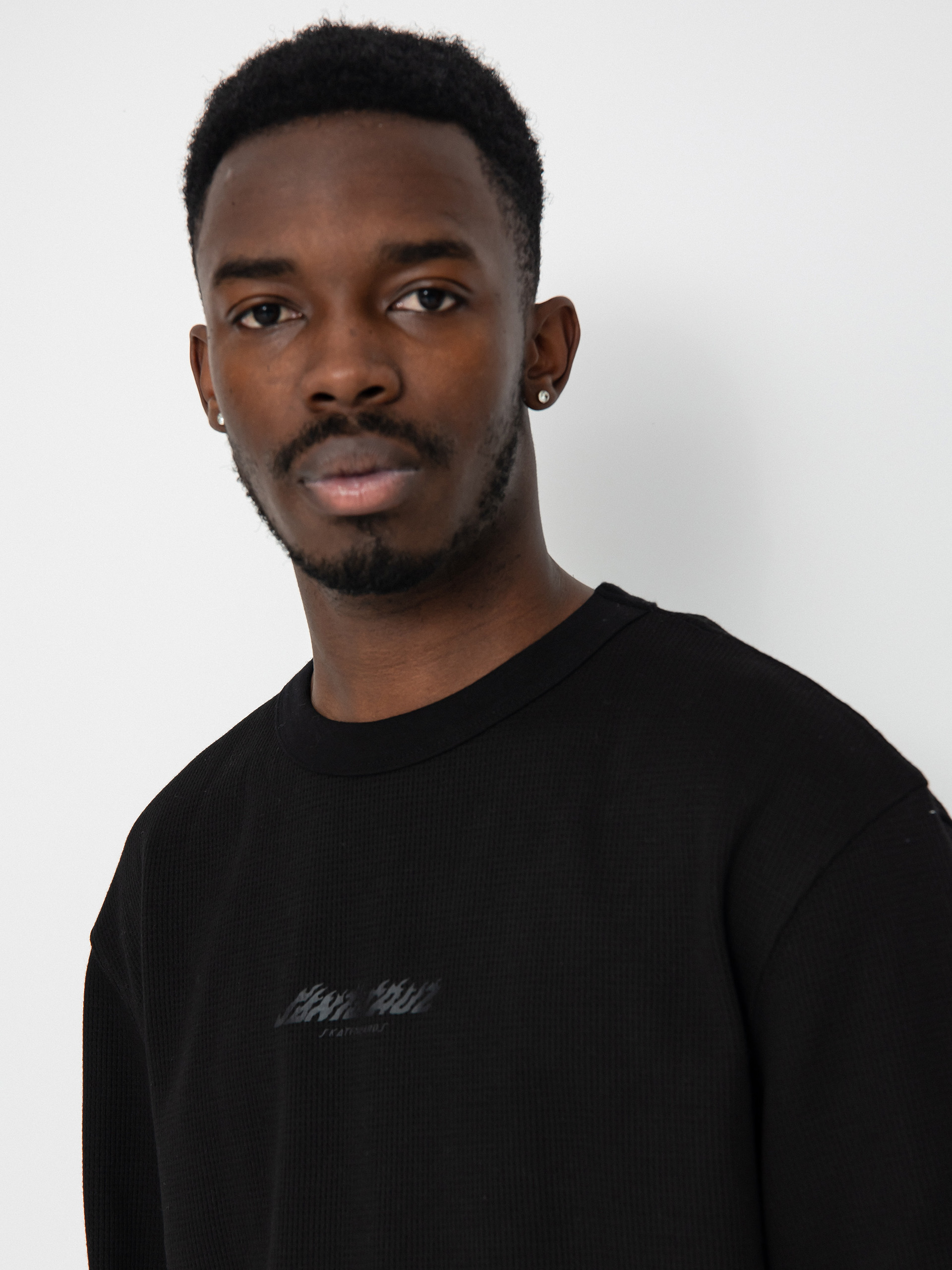 Santa Cruz Flame Strip Waffle Hosszú ujjú felső (black)