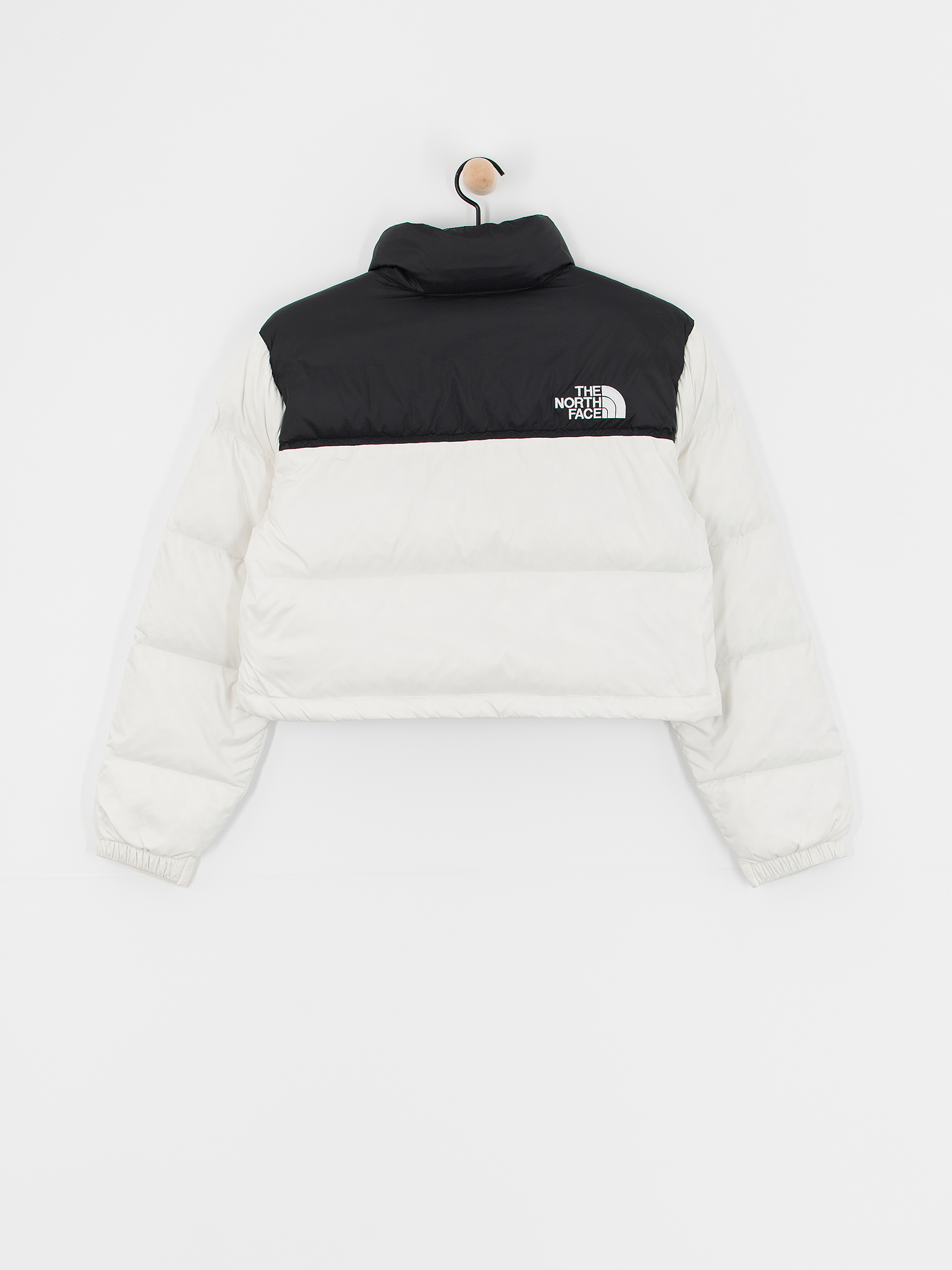 Dzseki The North Face Nuptse Short Wmn (white dune/tnf black)