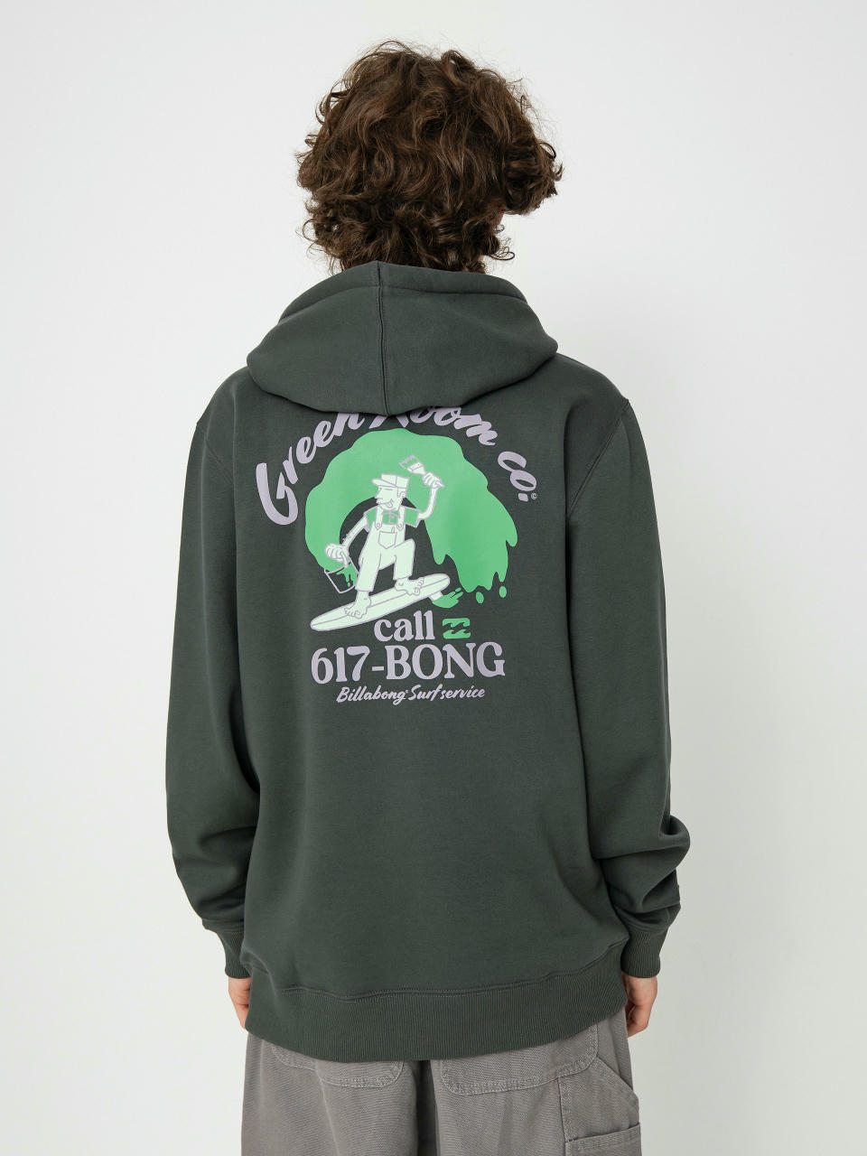 Billabong Surf Service HD Kapucnis pulóver (slate green)