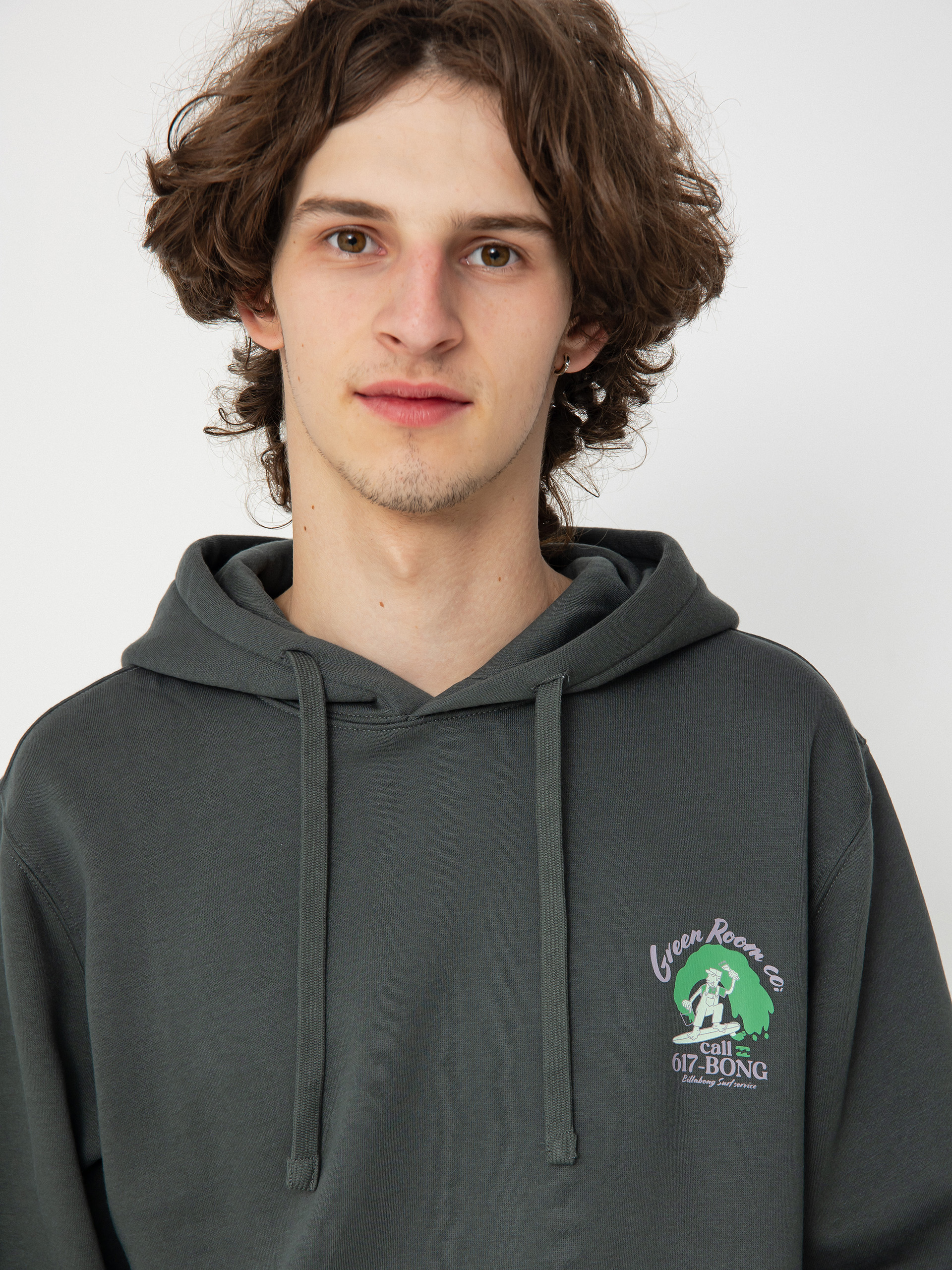 Billabong Surf Service HD Kapucnis pulóver (slate green)