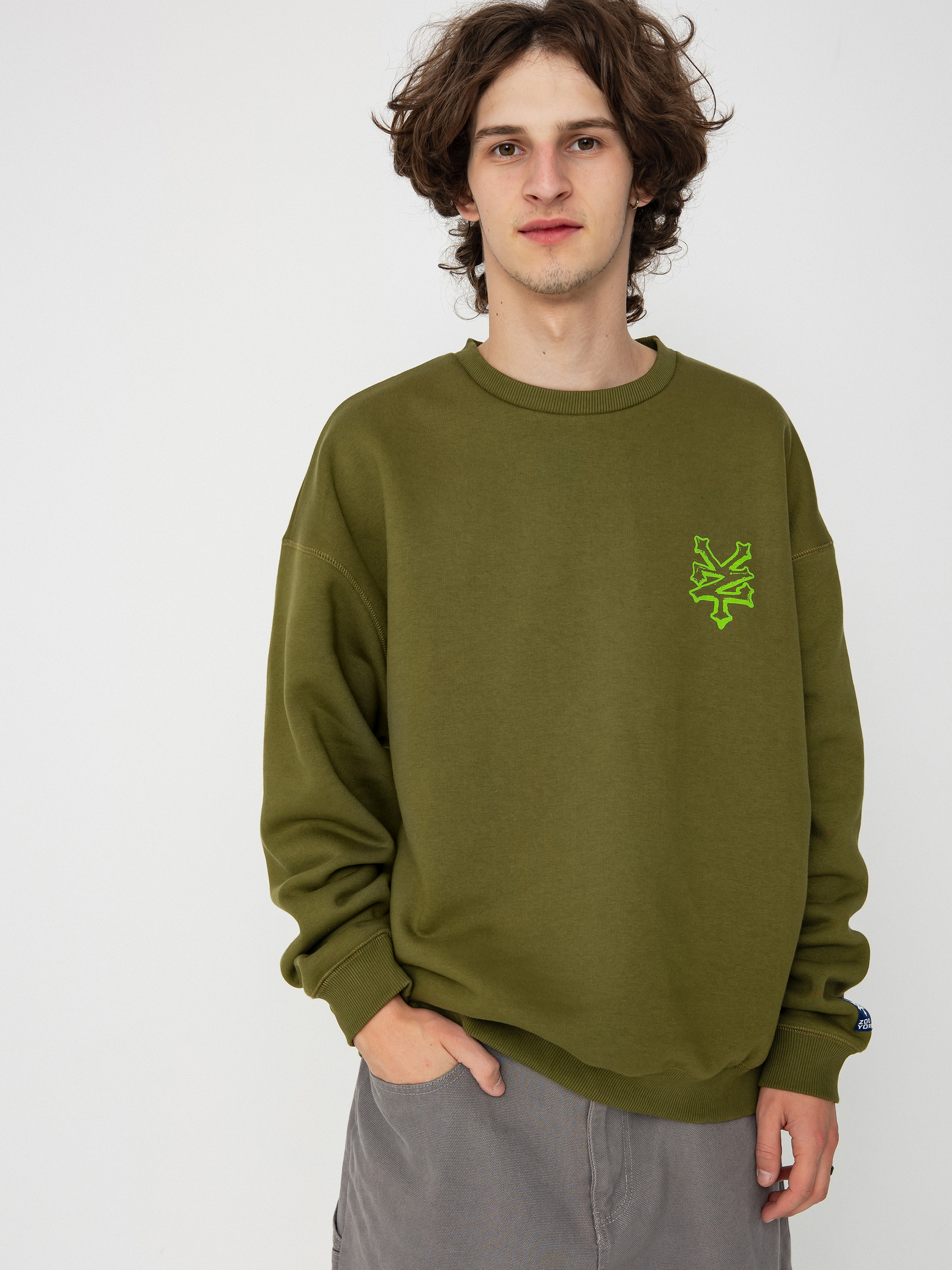 Zoo York Skeleton Pulóver (olive)