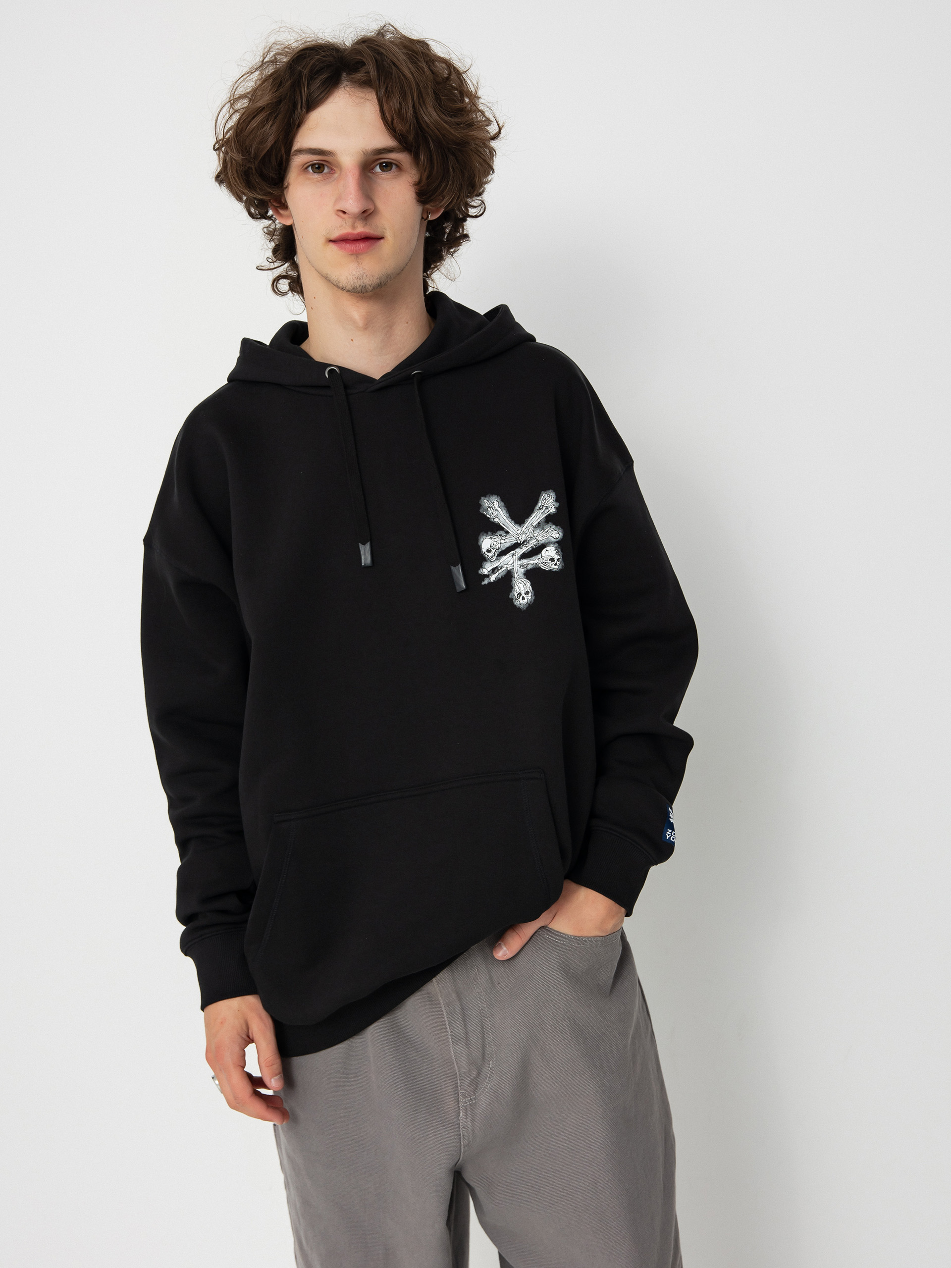 Zoo York Bones HD Kapucnis pulóver (black)