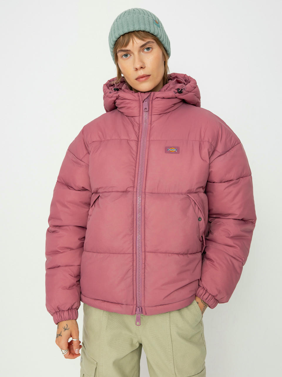 Dickies Alatna Oversized Puffer Wmn Dzseki (mellow mauve)