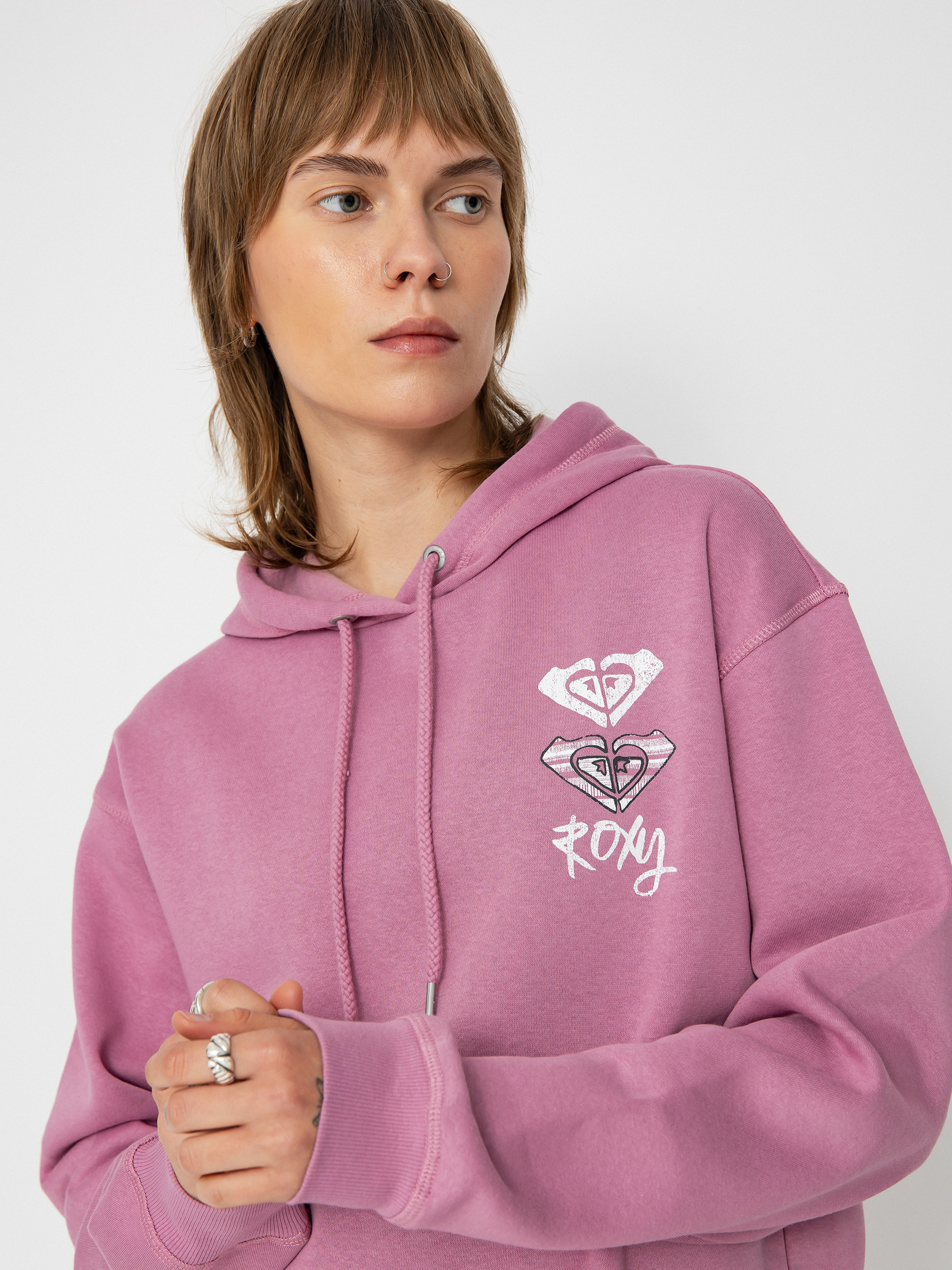 Kapucnis pulóver Roxy Surf Stoked Brushed A HD Wmn (mauve orchid)