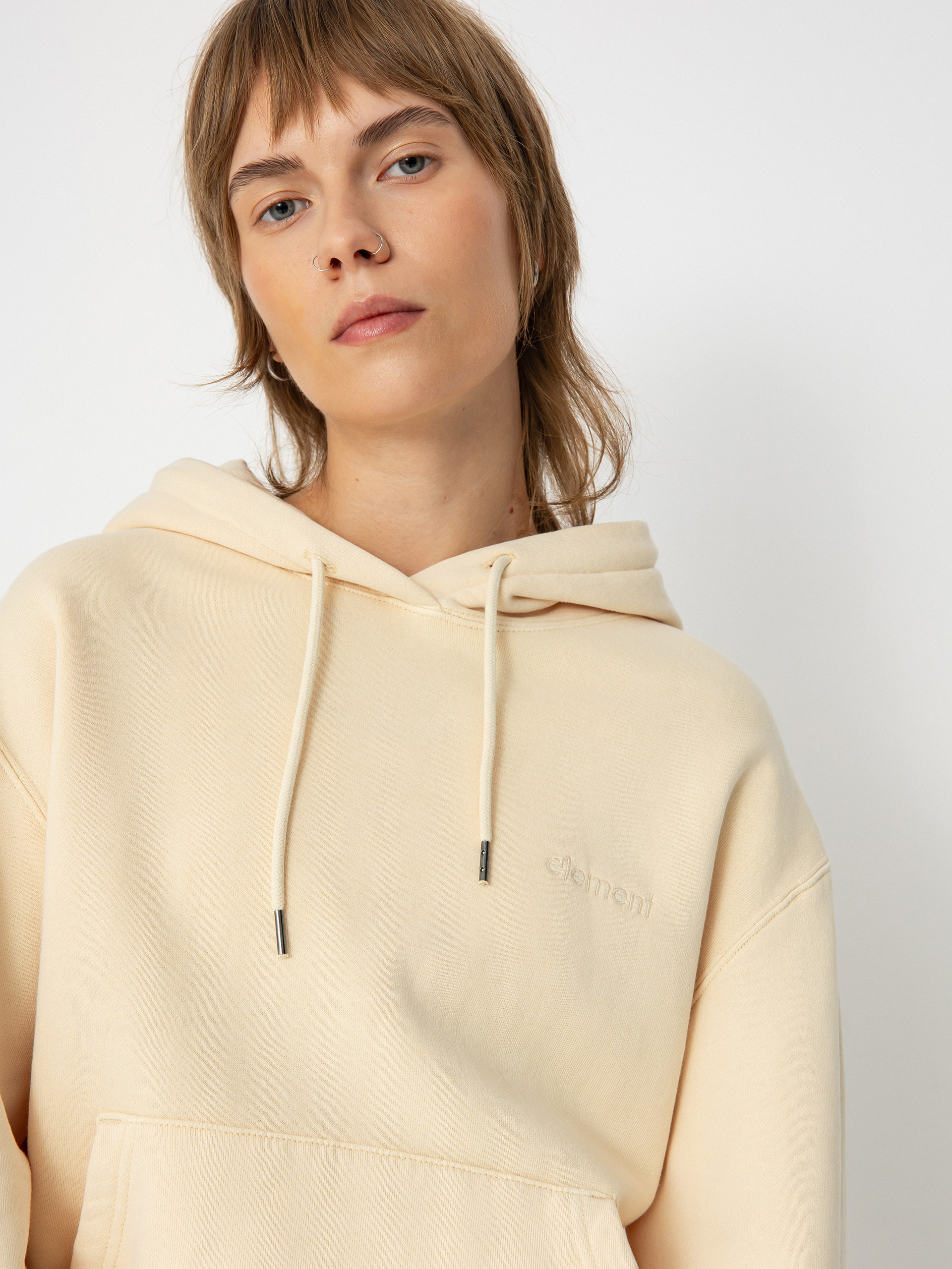 Kapucnis pulóver Element Cornell 3.0 Wmn (parchment)