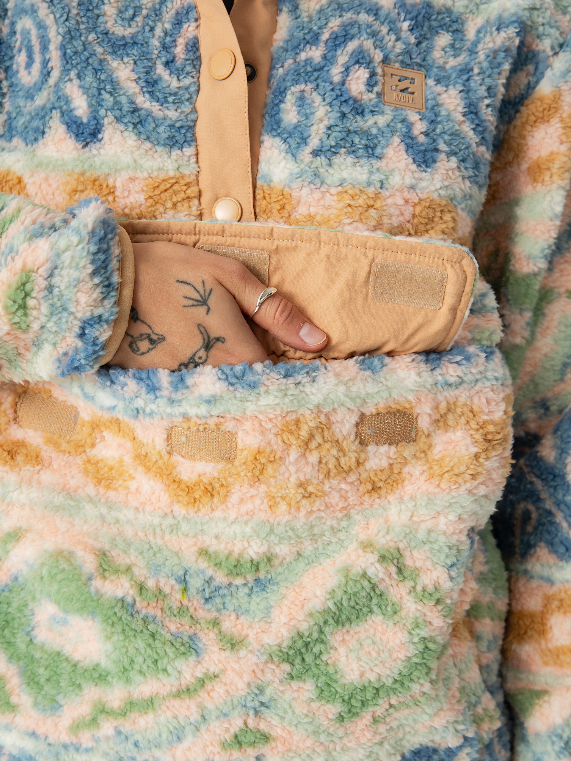 Női Billabong Switchback Pullover Polár pulóver (blue haze)