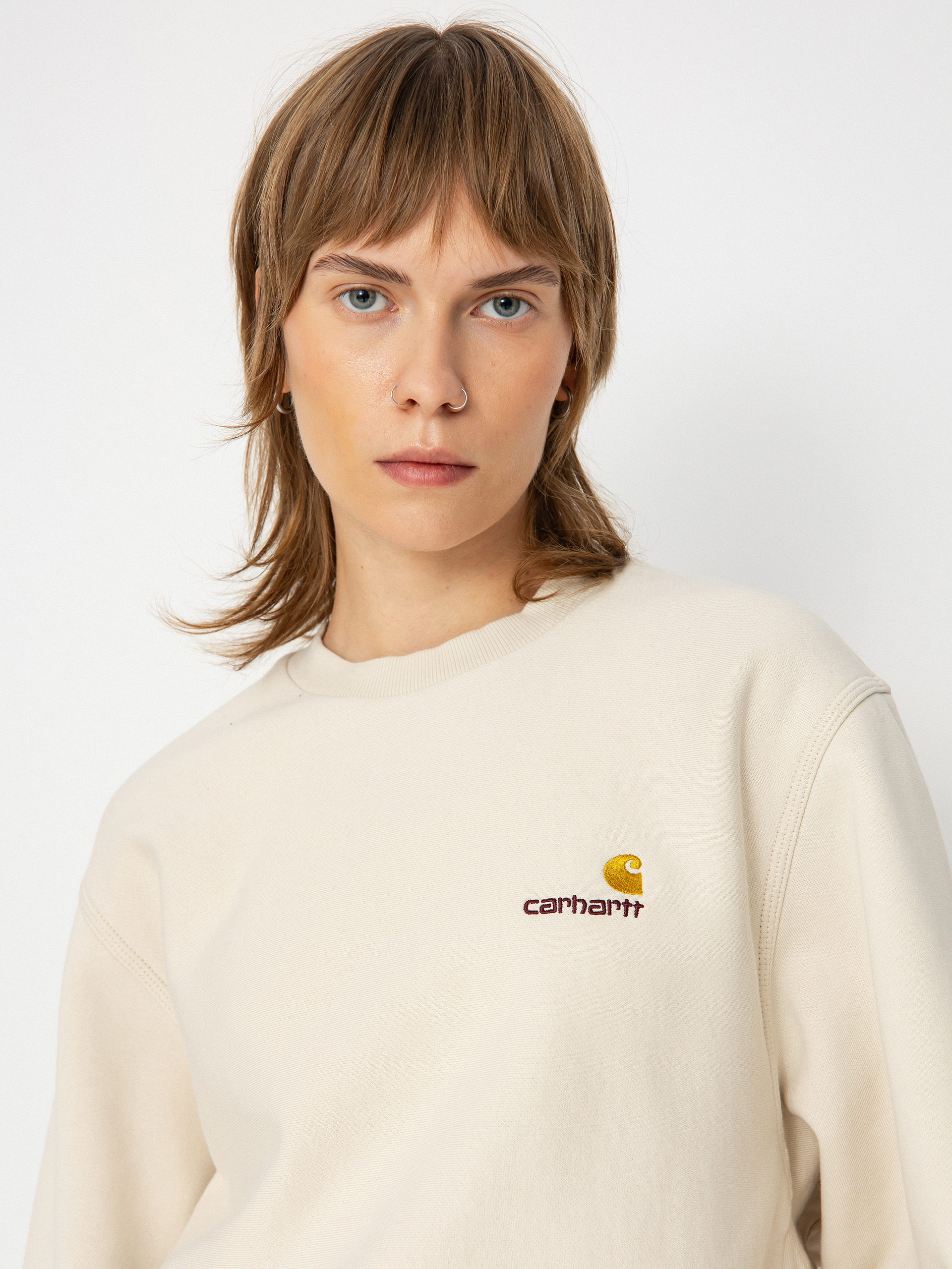 Carhartt WIP American Script Wmn Pulóver (moonbeam)