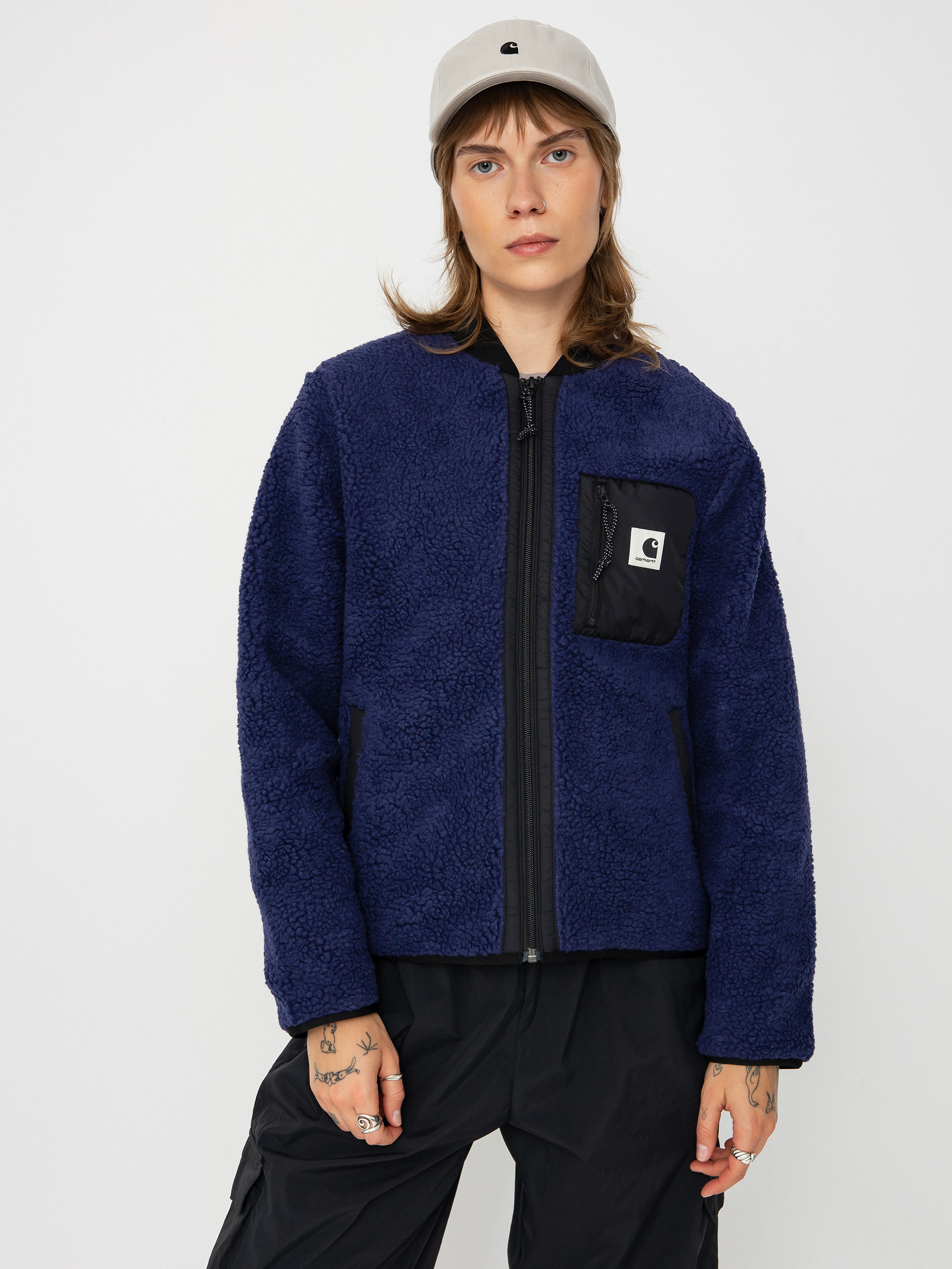 Polár pulóver Carhartt WIP Janet Wmn (aura/black)