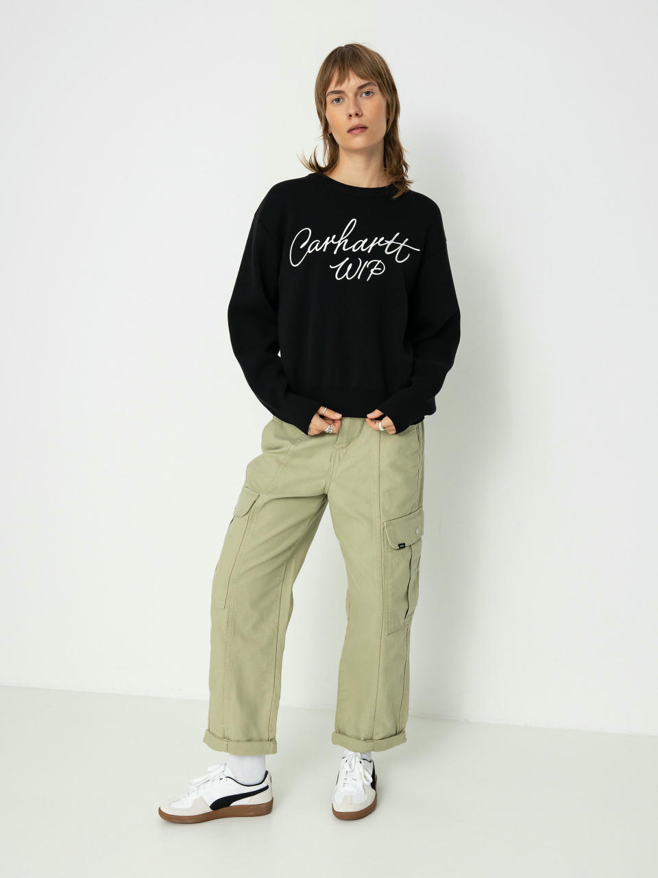 Pulóver Carhartt WIP Signature Wmn (black/wax)