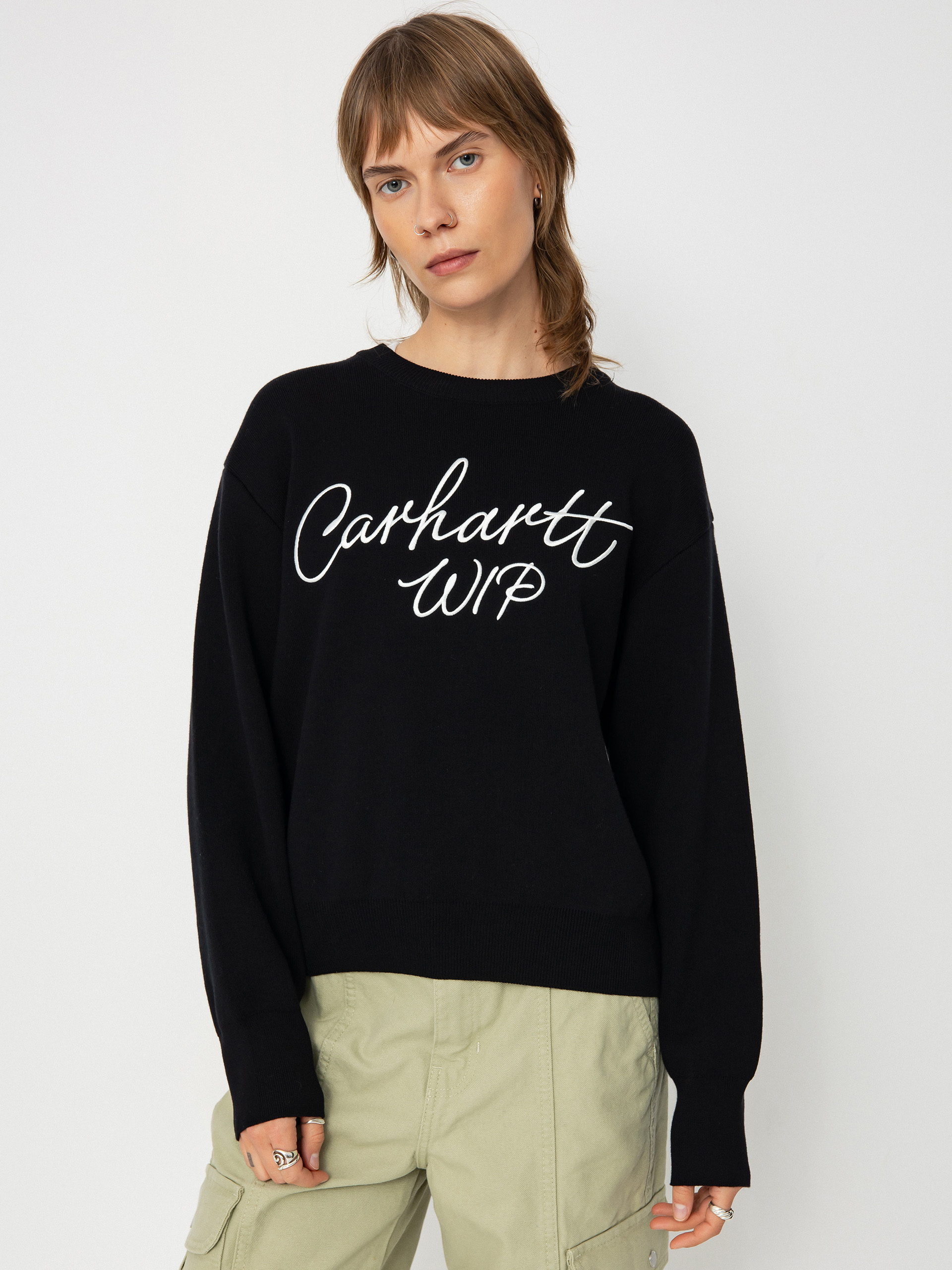 Pulóver Carhartt WIP Signature Wmn (black/wax)