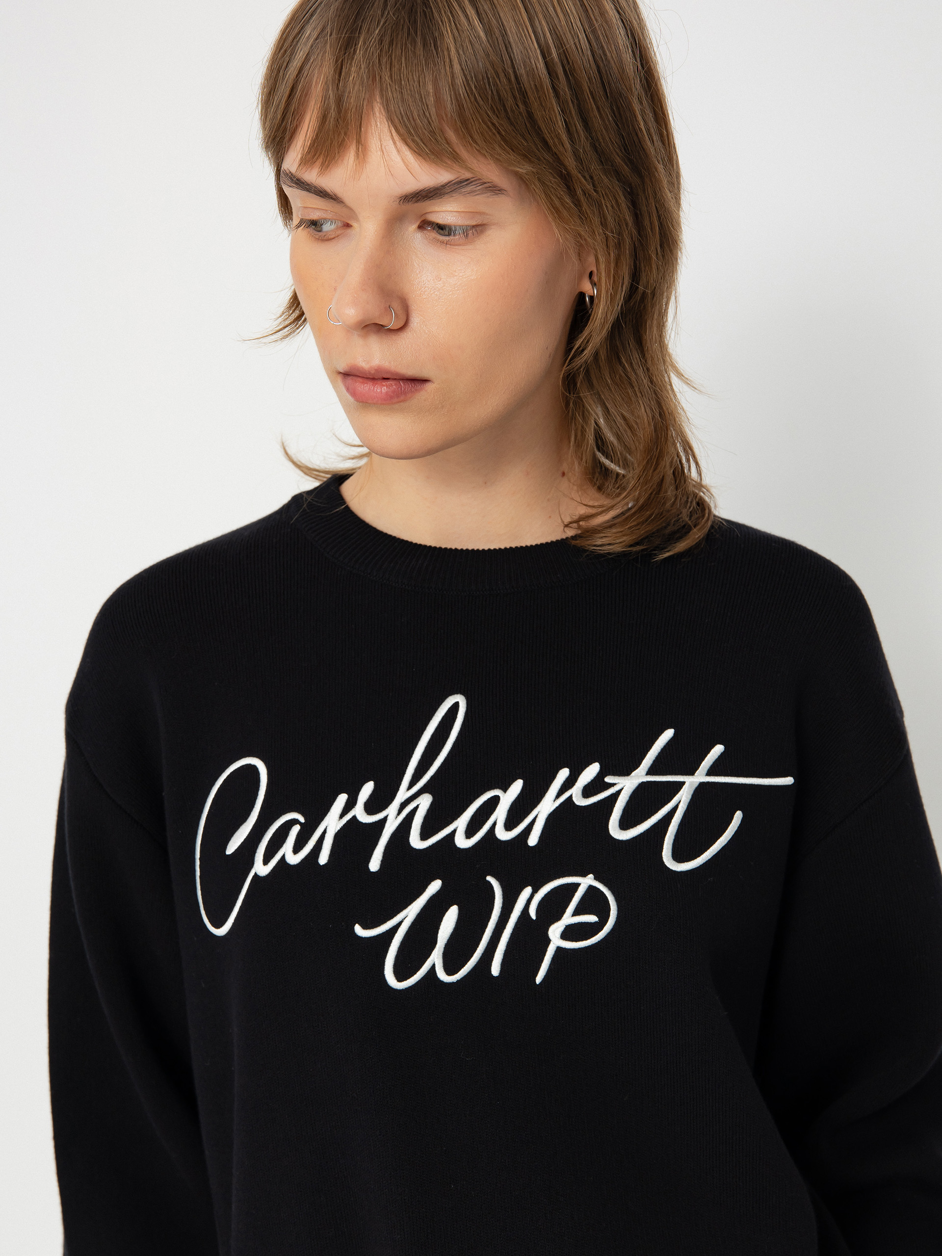 Pulóver Carhartt WIP Signature Wmn (black/wax)