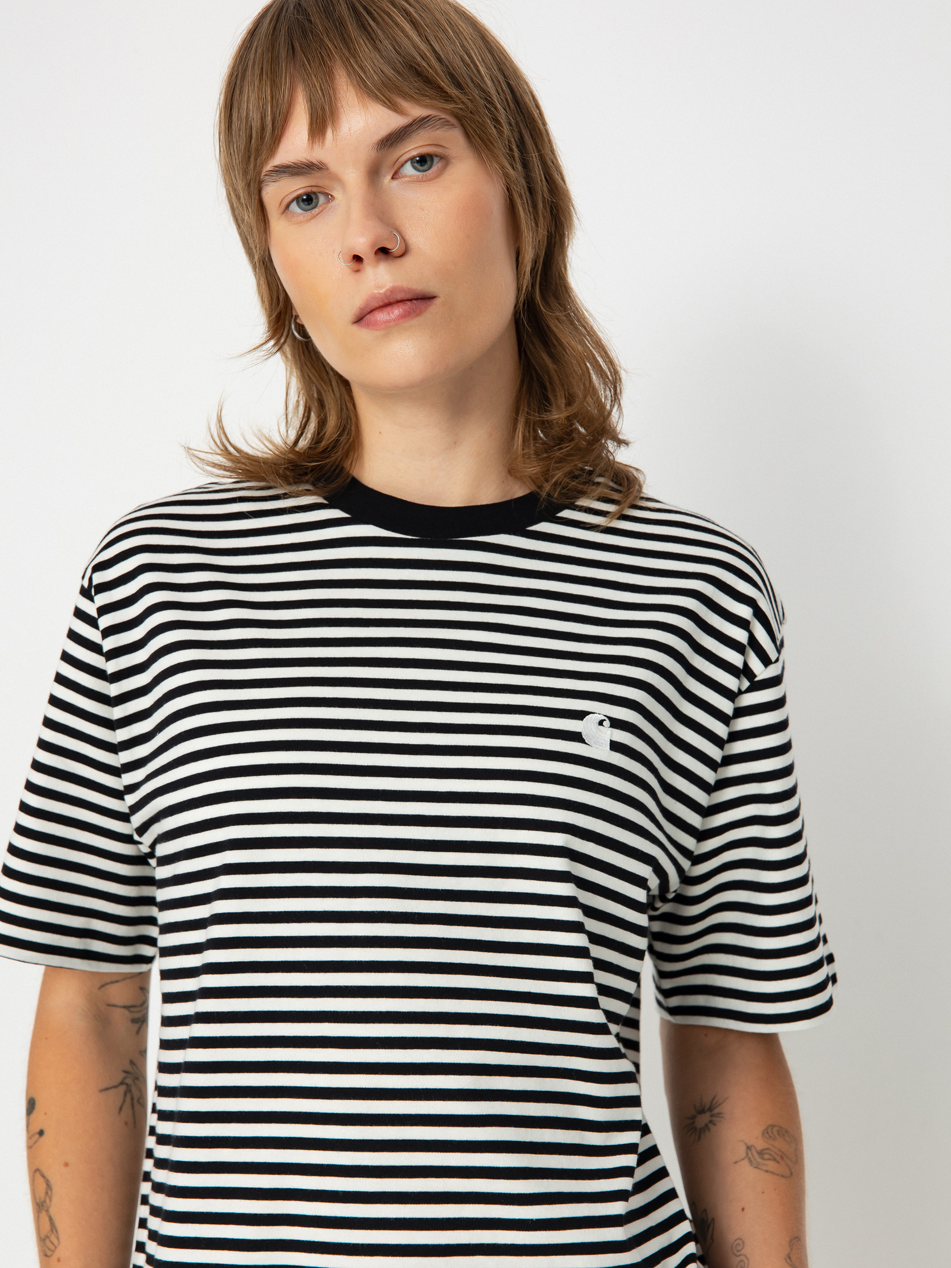 Carhartt WIP Verner Wmn Póló (verner stripe/black/wax)