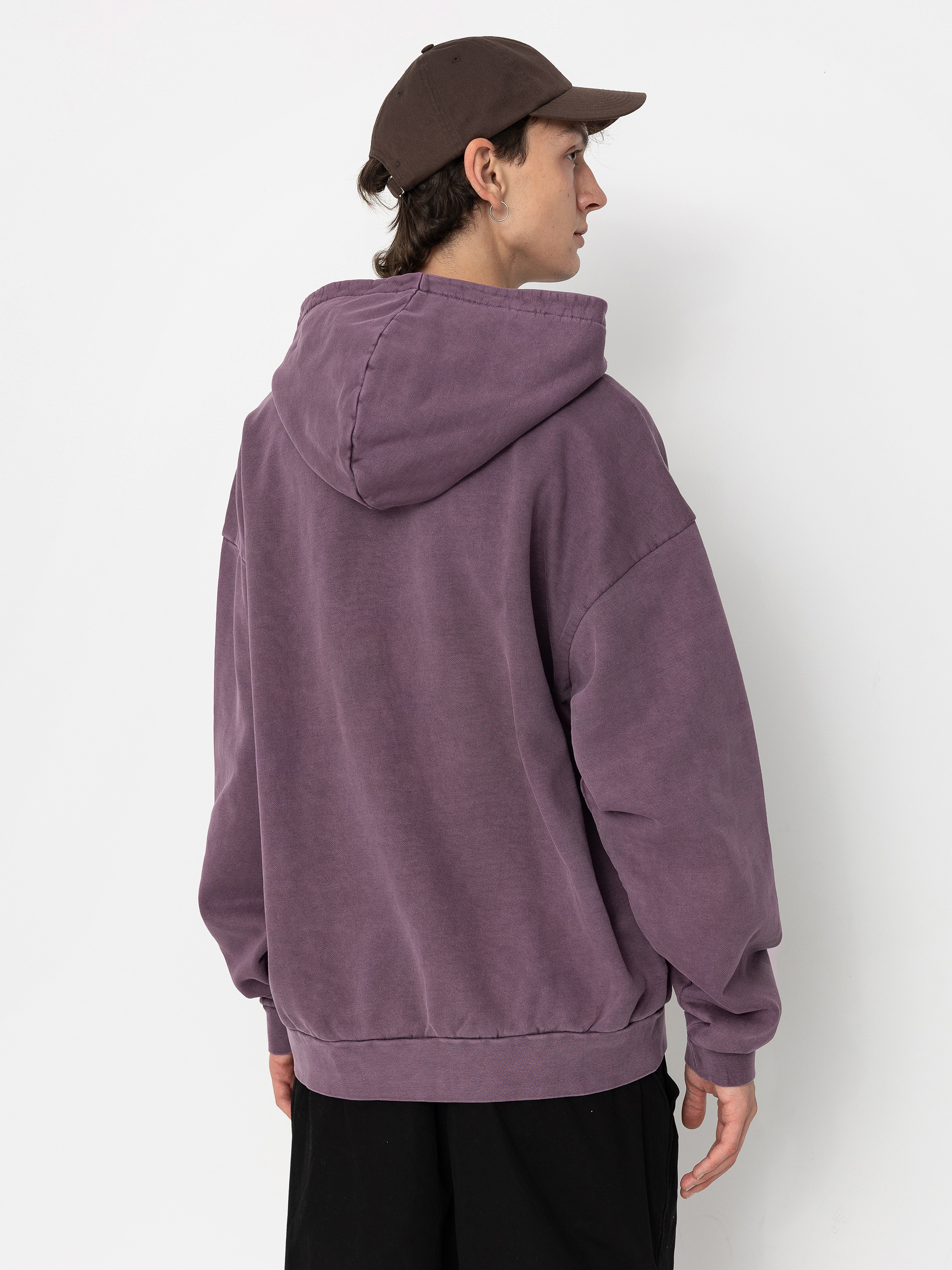 OBEY Lowercase Pigment HD Kapucnis pulóver (pigment plum perfect)