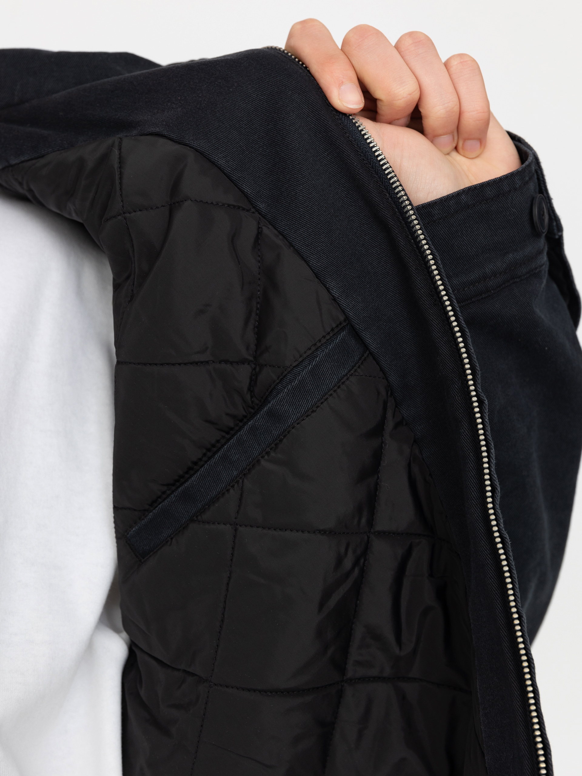 OBEY Head Jazz Zip Up Dzseki (digital black faded wash)