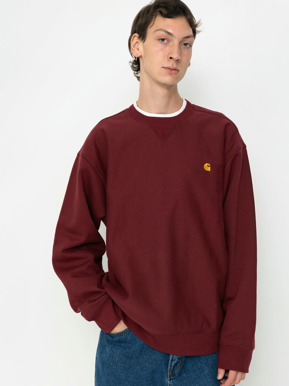 Pulóver Carhartt WIP American Script (malbec)