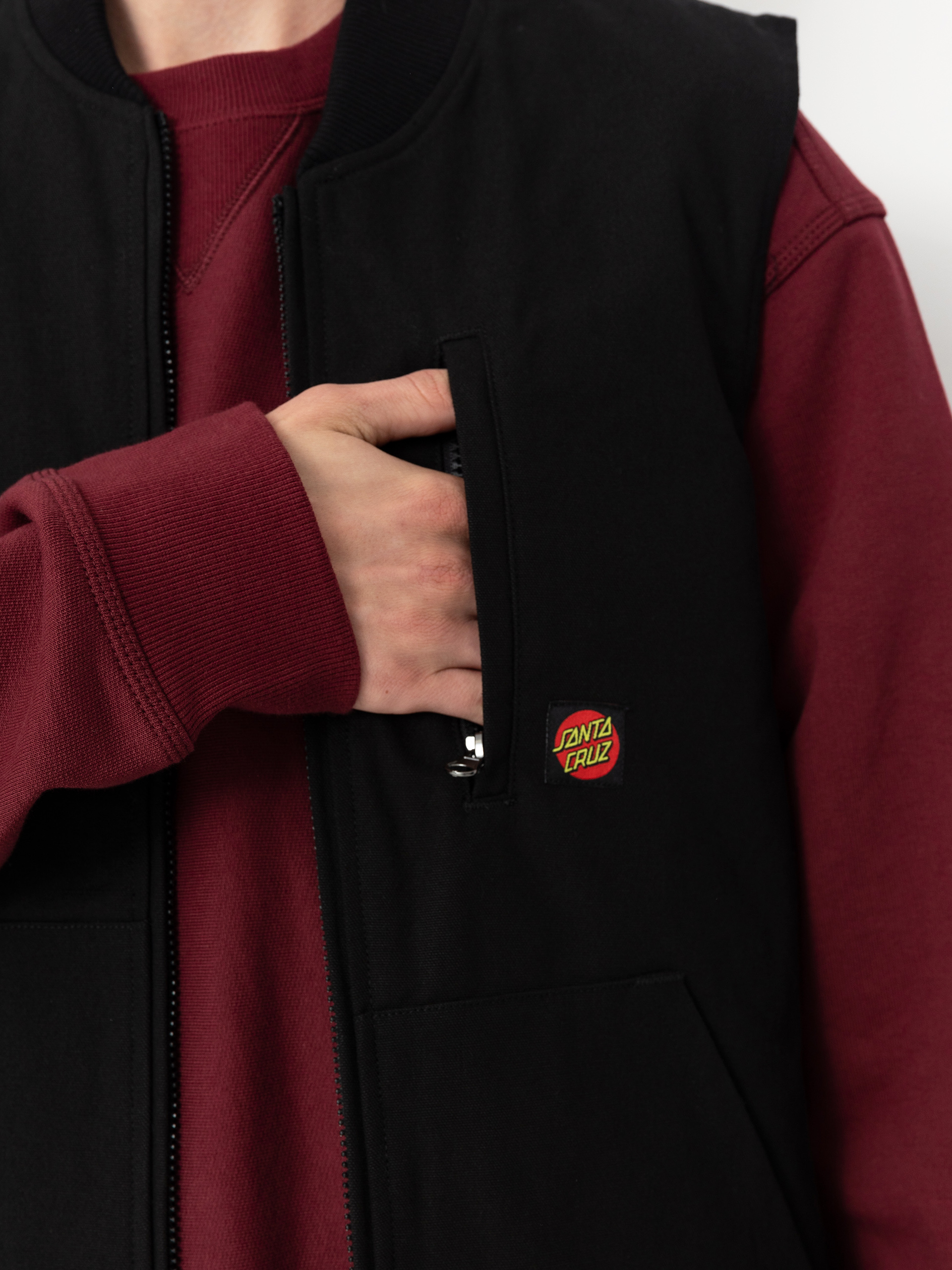 Santa Cruz Classic Label Vest Dzseki (black)