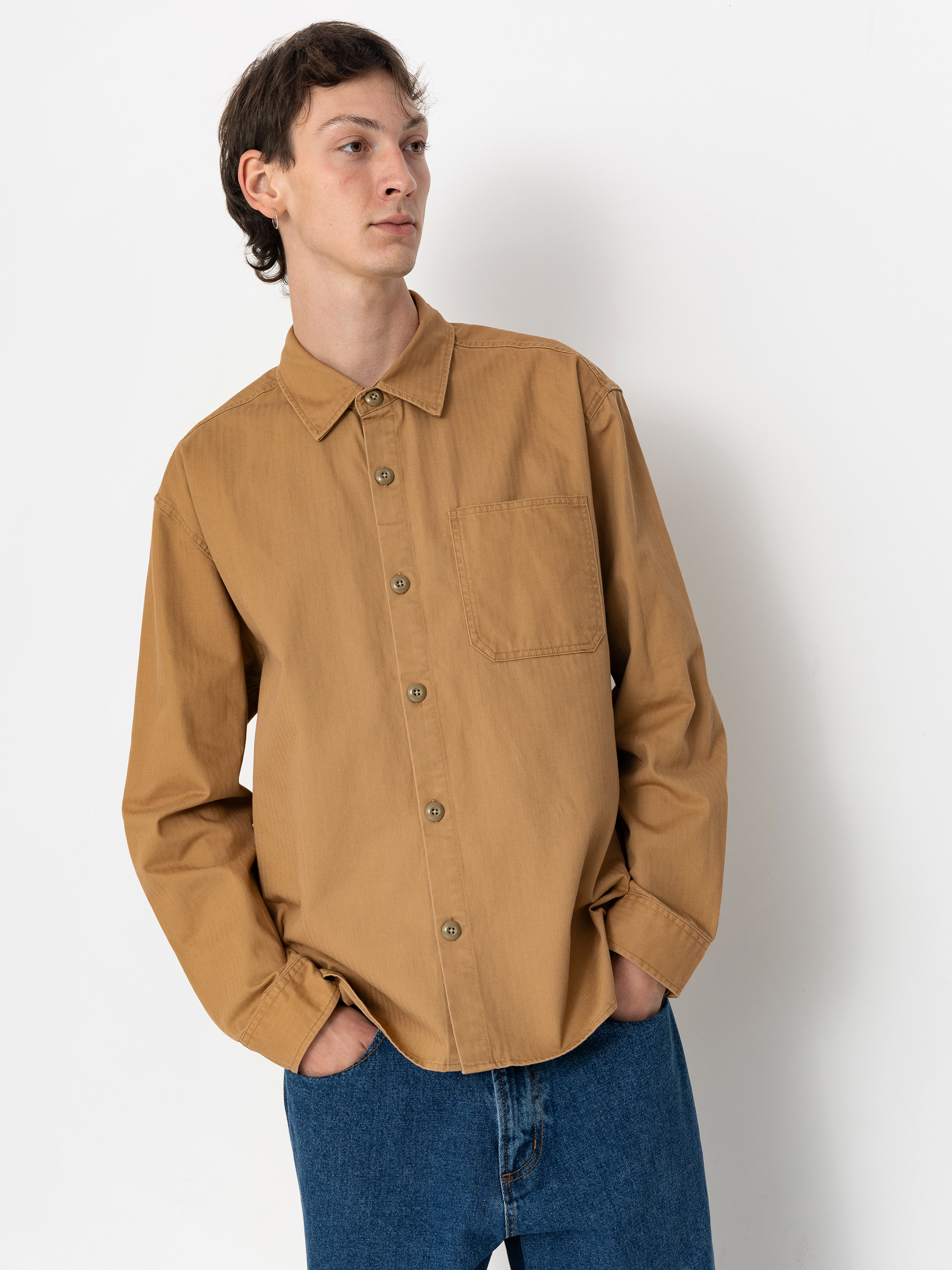 Brixton Selden Overshirt Ing (tobacco brown worn wash)