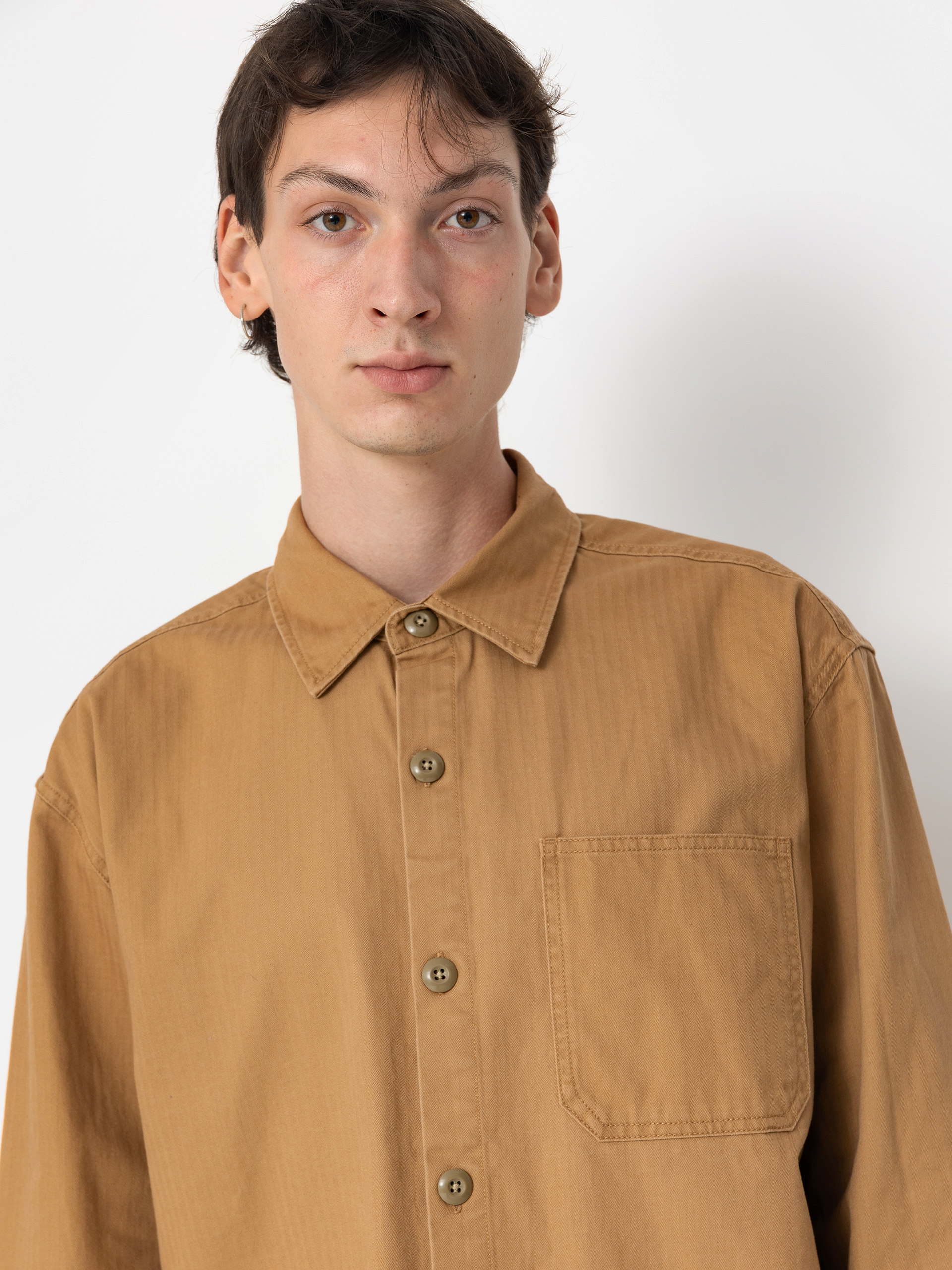 Brixton Selden Overshirt Ing (tobacco brown worn wash)