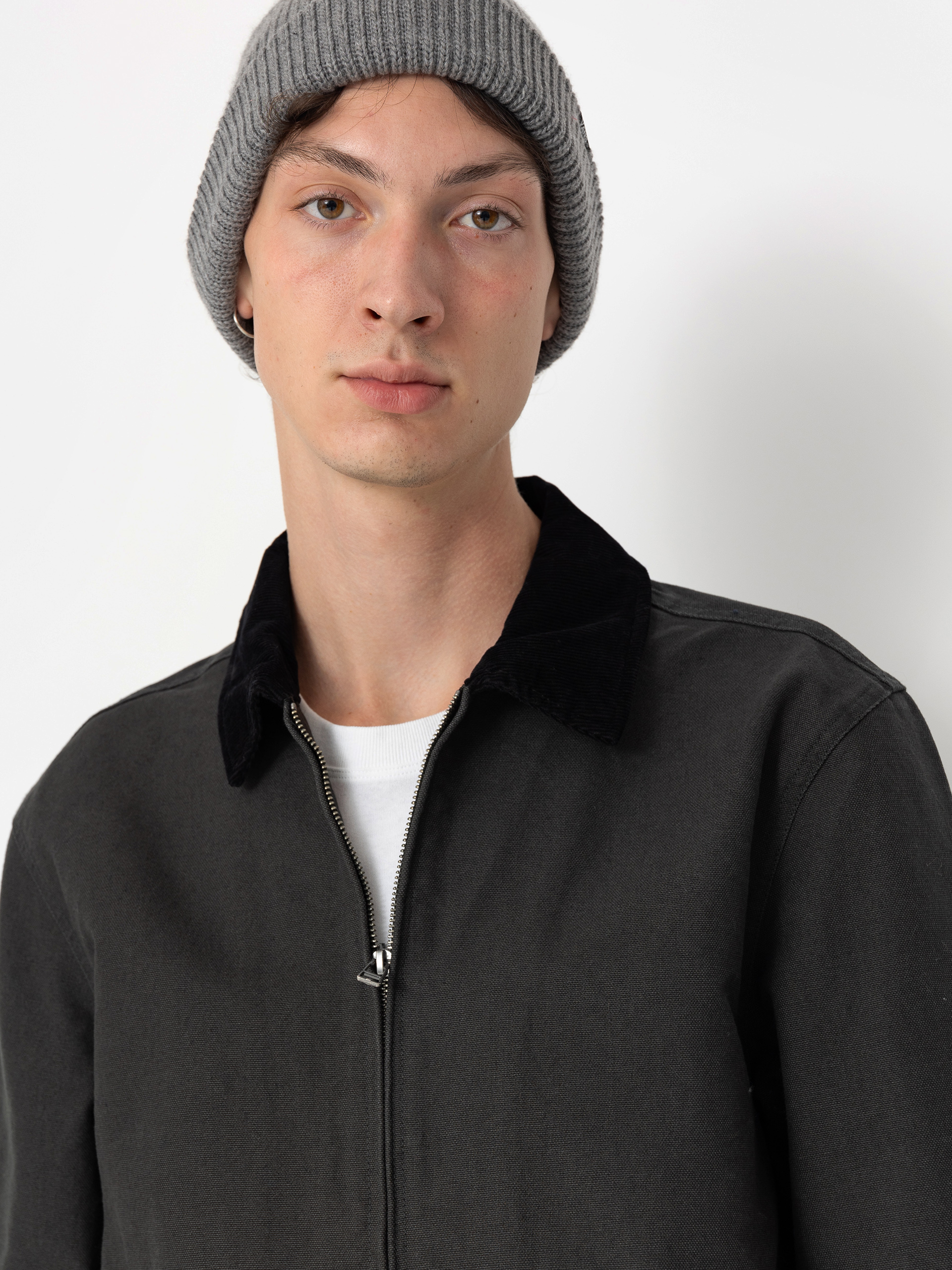 Brixton Mechanic Garage Zip Dzseki (washed black)