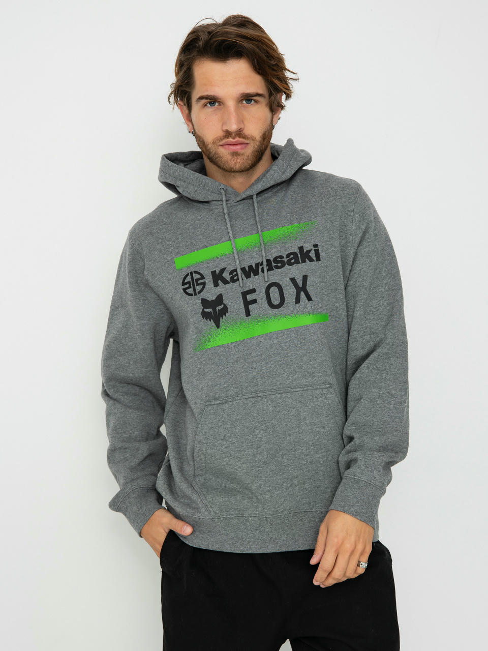 Fox X Kawasaki HD Kapucnis pulóver (heather graph)