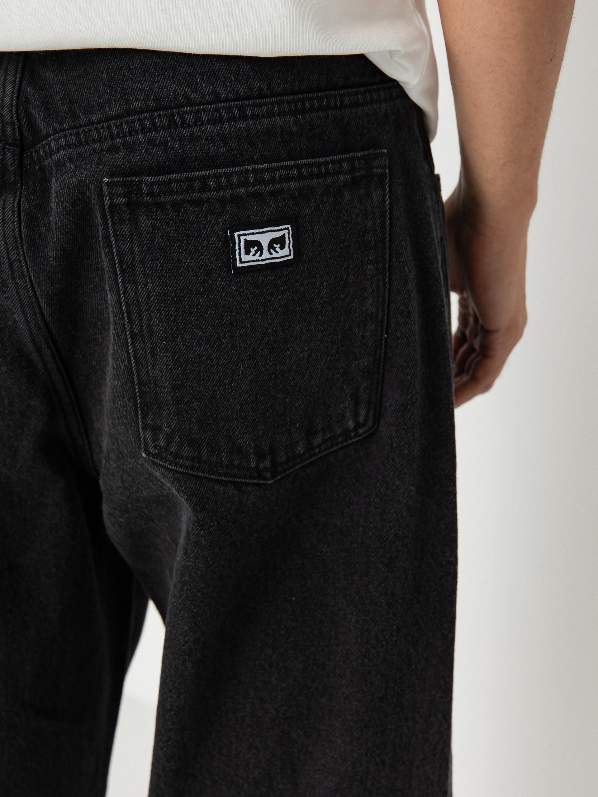 OBEY Bigwig Baggy Denim Kisnadrág (faded black)