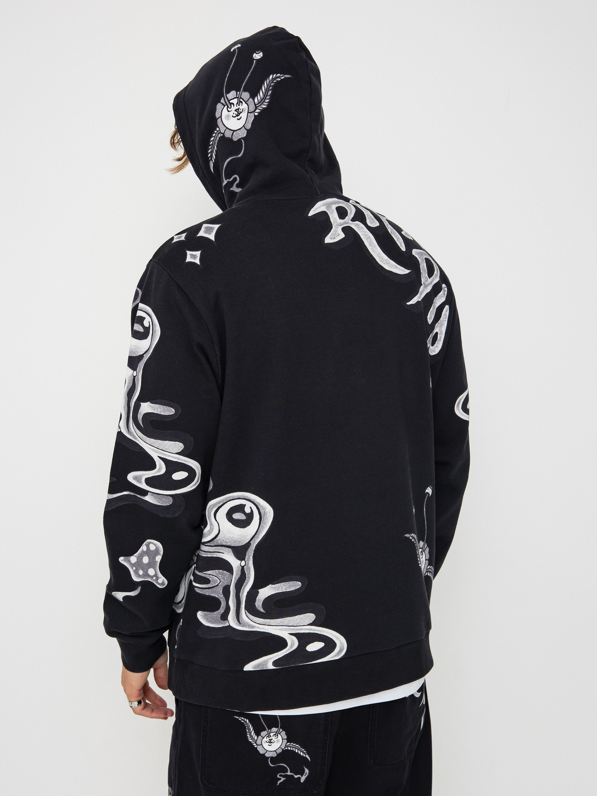 Kapucnis pulóver RipNDip Space Walk HD (black)
